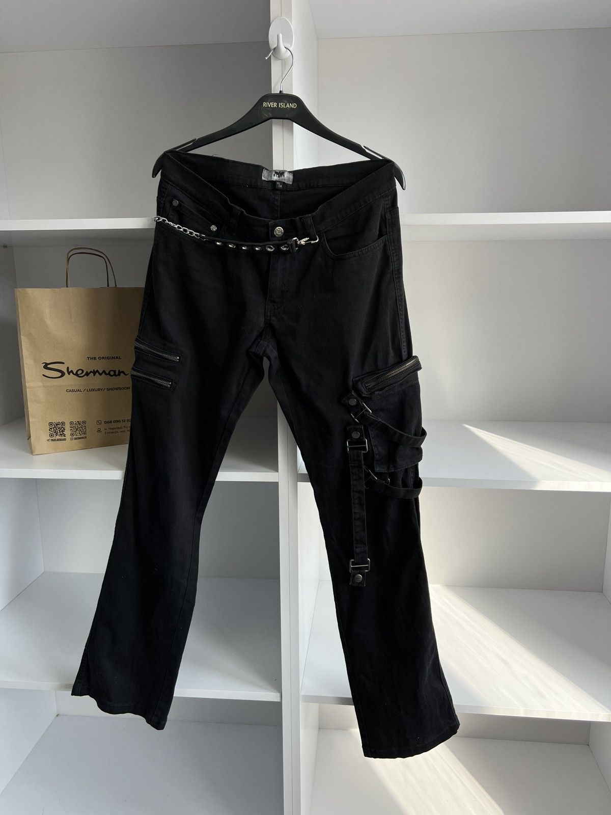 Japanese Brand × Vintage Vintage Y2k Black Japanese Style Pants Size US 32 / EU 48 - 3 Thumbnail