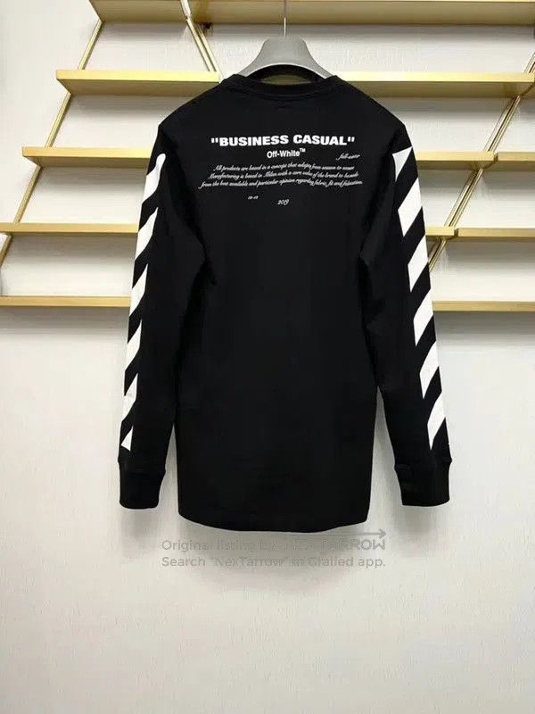 Off-White Off-White Black Long Sleeve Men's Top . Size US S / EU 44-46 / 1 - 3 Thumbnail