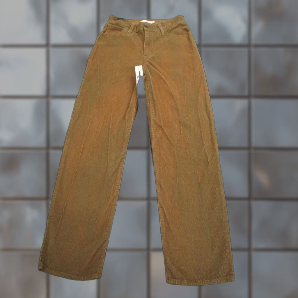 Levi's Levi's 94 Baggy Pants Women 26 Brown Corduroy High Rise Straight Leg Waterless 90s Casual Size 26" / US 2 / IT 38 - 1 Thumbnail
