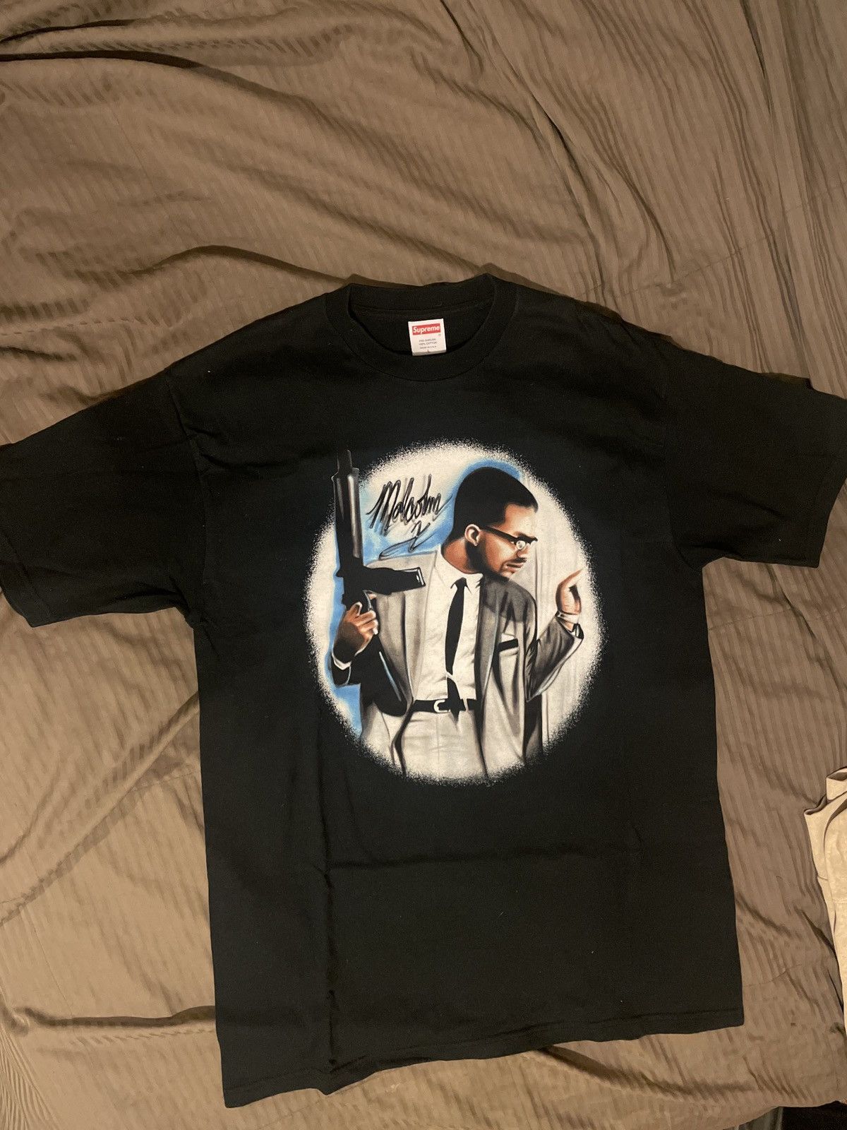 Supreme Supreme Malcom X Airbrush Tee Gray SS/03 Size US L / EU 52-54 / 3 - 4 Thumbnail