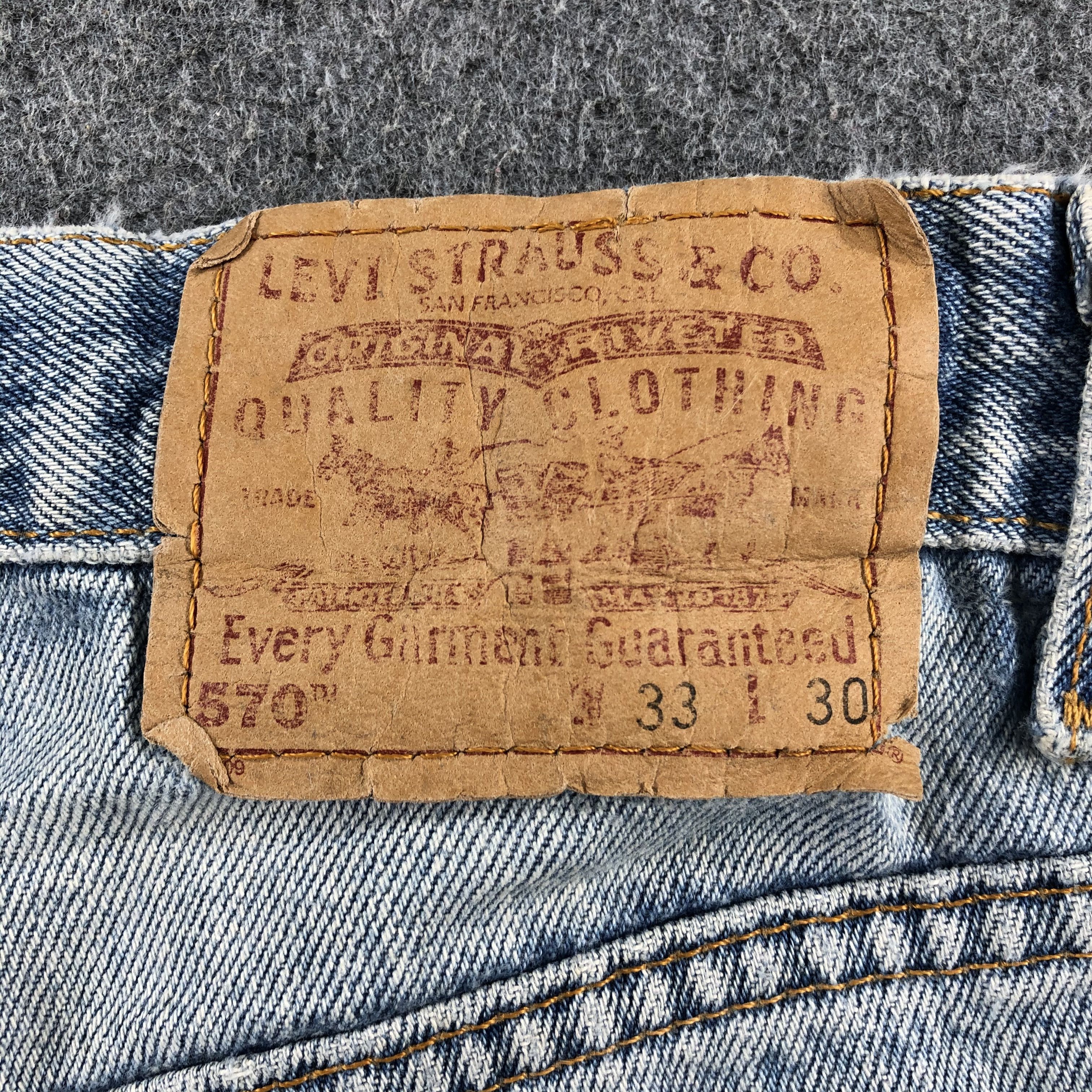 Levi's 90s Vintage Levis 570 Jeans-J2520 Size US 33 - 5 Thumbnail