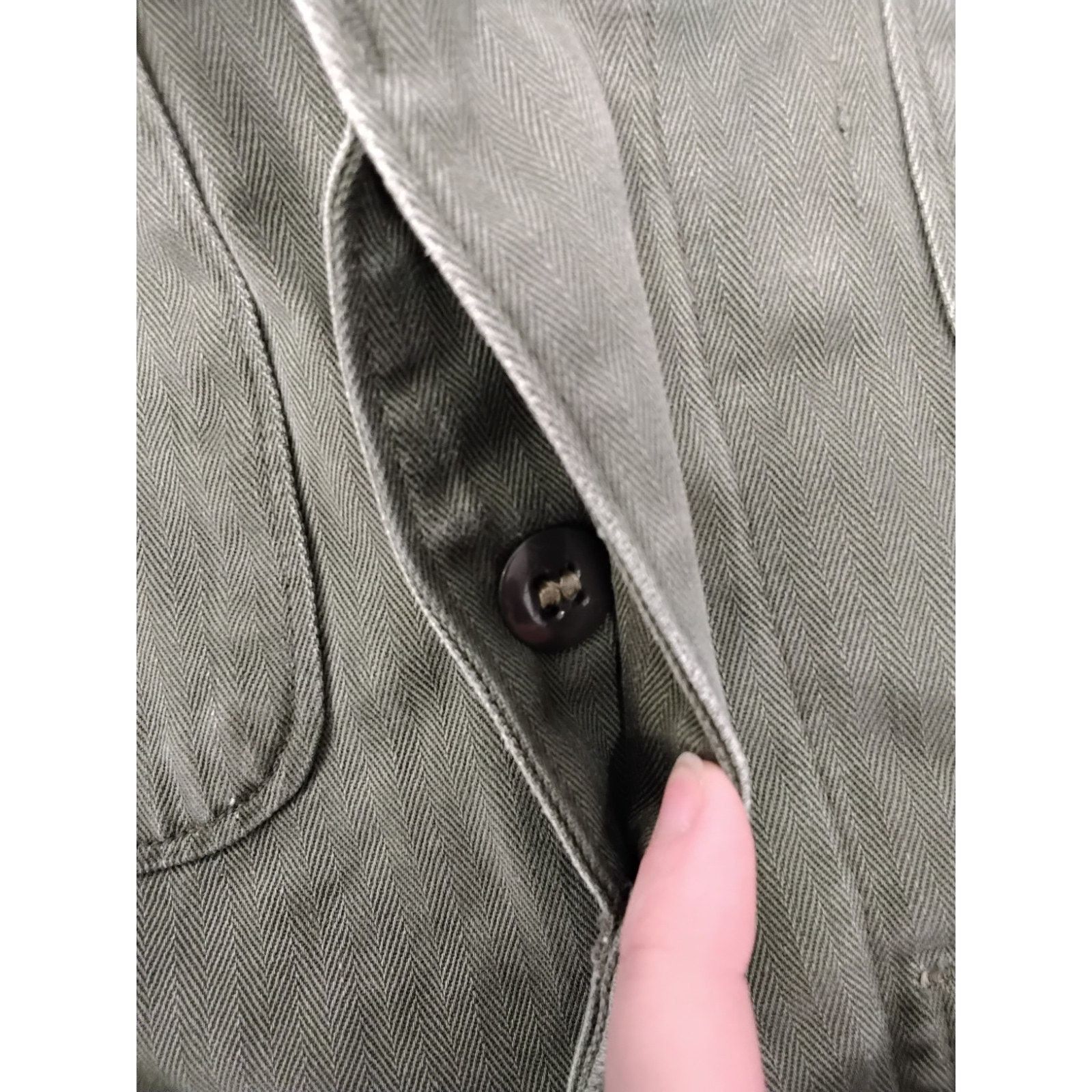 Other USMC Uniform Shirt Men's S Green Herringbone Twill VTG 40s Size US S / EU 44-46 / 1 - 11 Thumbnail