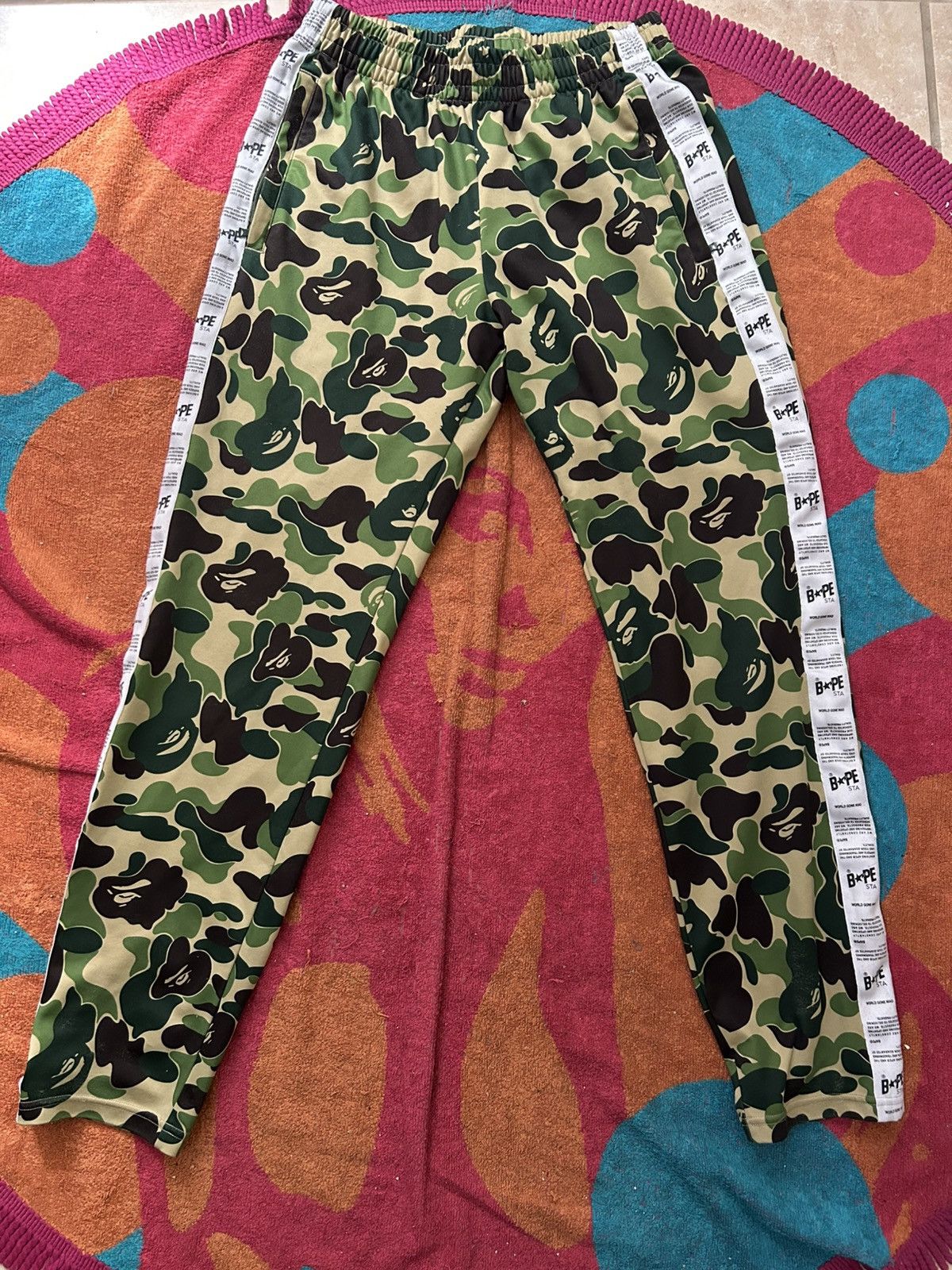 Bape Bape Tape Jersey Pants Size US 36 / EU 52 - 1 Thumbnail