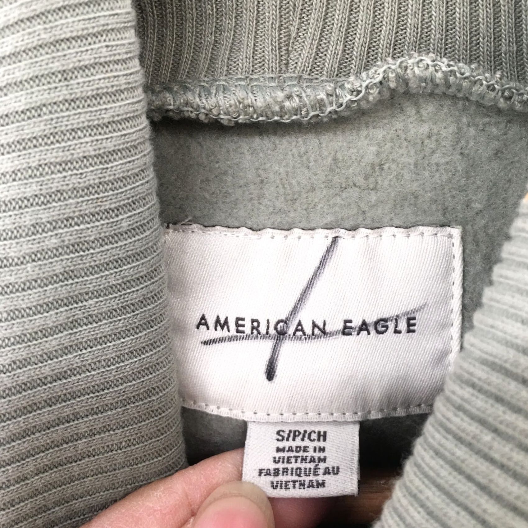 American Eagle Outfitters American Eagle Outfitters Sweatshirt Womens S Petite Green Cotton Blend Long Sleeve Pullover Turtleneck Casual Coat? Size S / US 4 / IT 40 - 6 Thumbnail