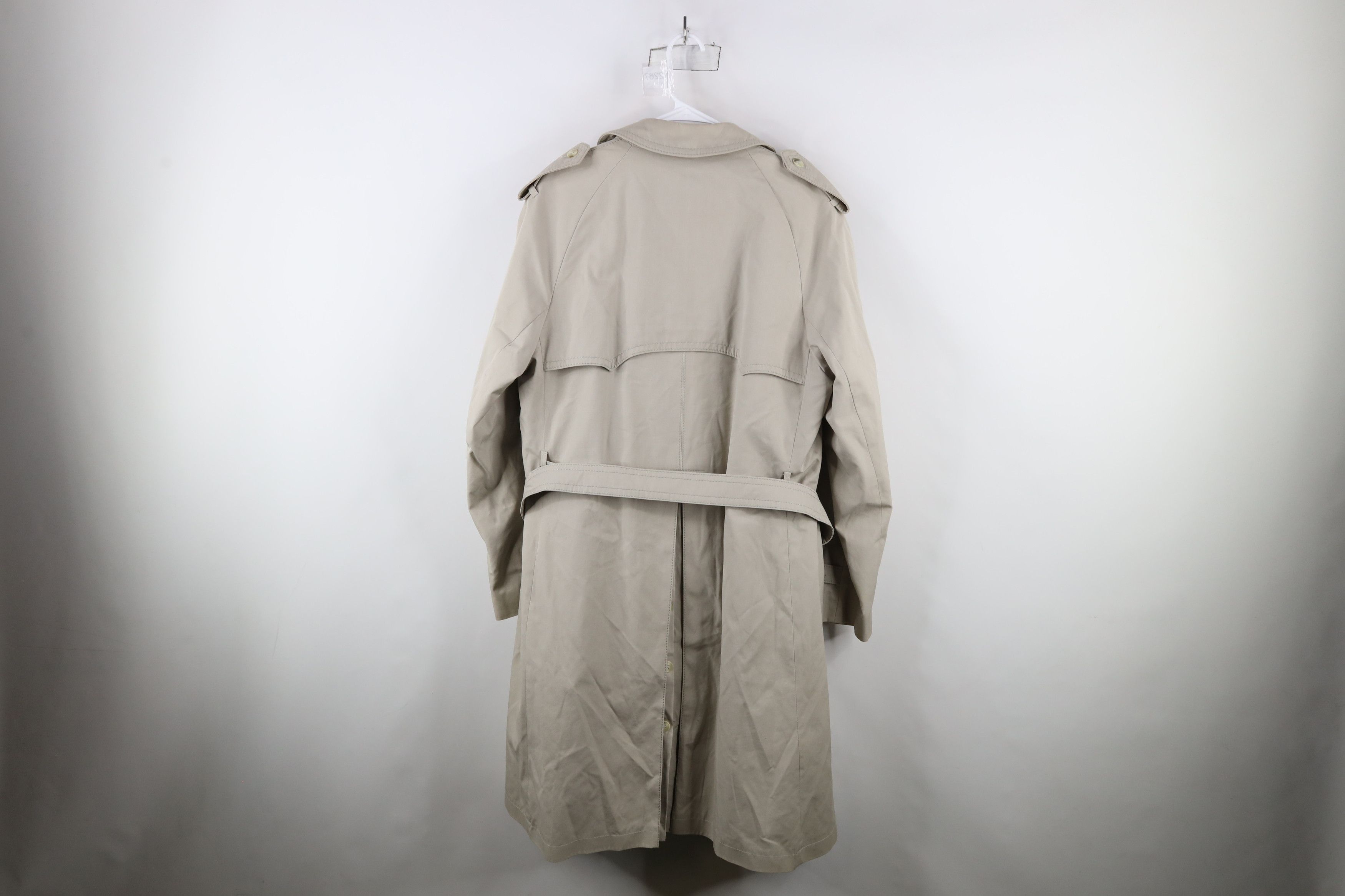 Vintage Vintage 70s Streetwear Lined Heavy Belted Trench Coat Beige Size US XXL / EU 58 / 5 - 15 Thumbnail