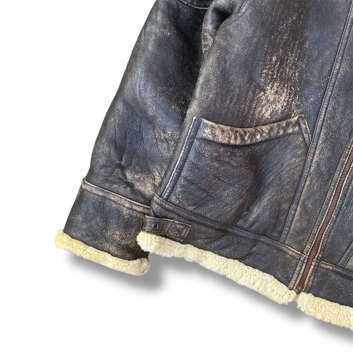 Avirex Vintage 90s D-1 Flight Jacket Shearling Leather Jacket. #F10 Size US L / EU 52-54 / 3 - 3 Thumbnail