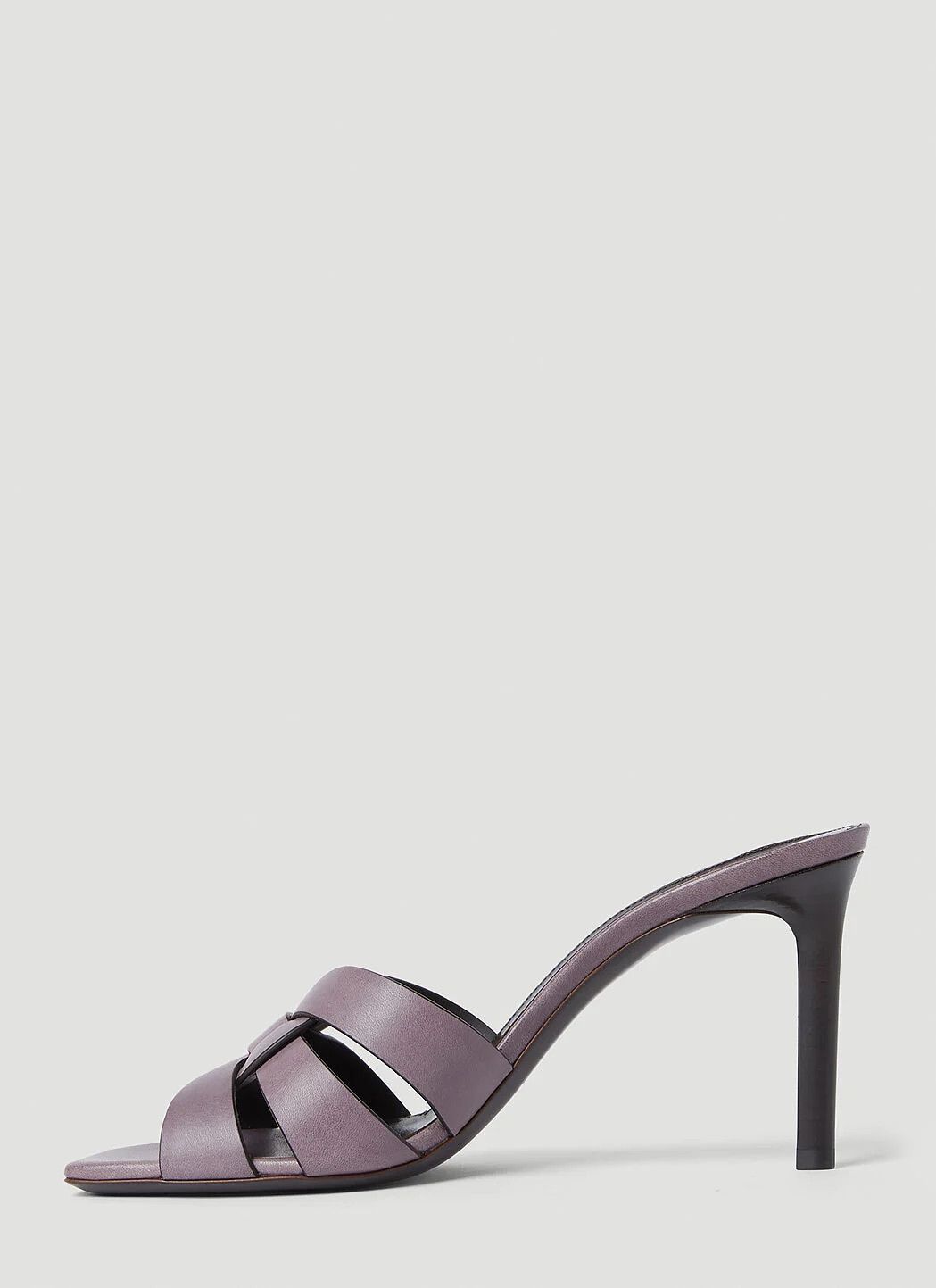 Saint Laurent Paris o1s1wg111024 Tribute Mules in Smooth Leather in Purple Size US 7 / IT 37 - 3 Thumbnail