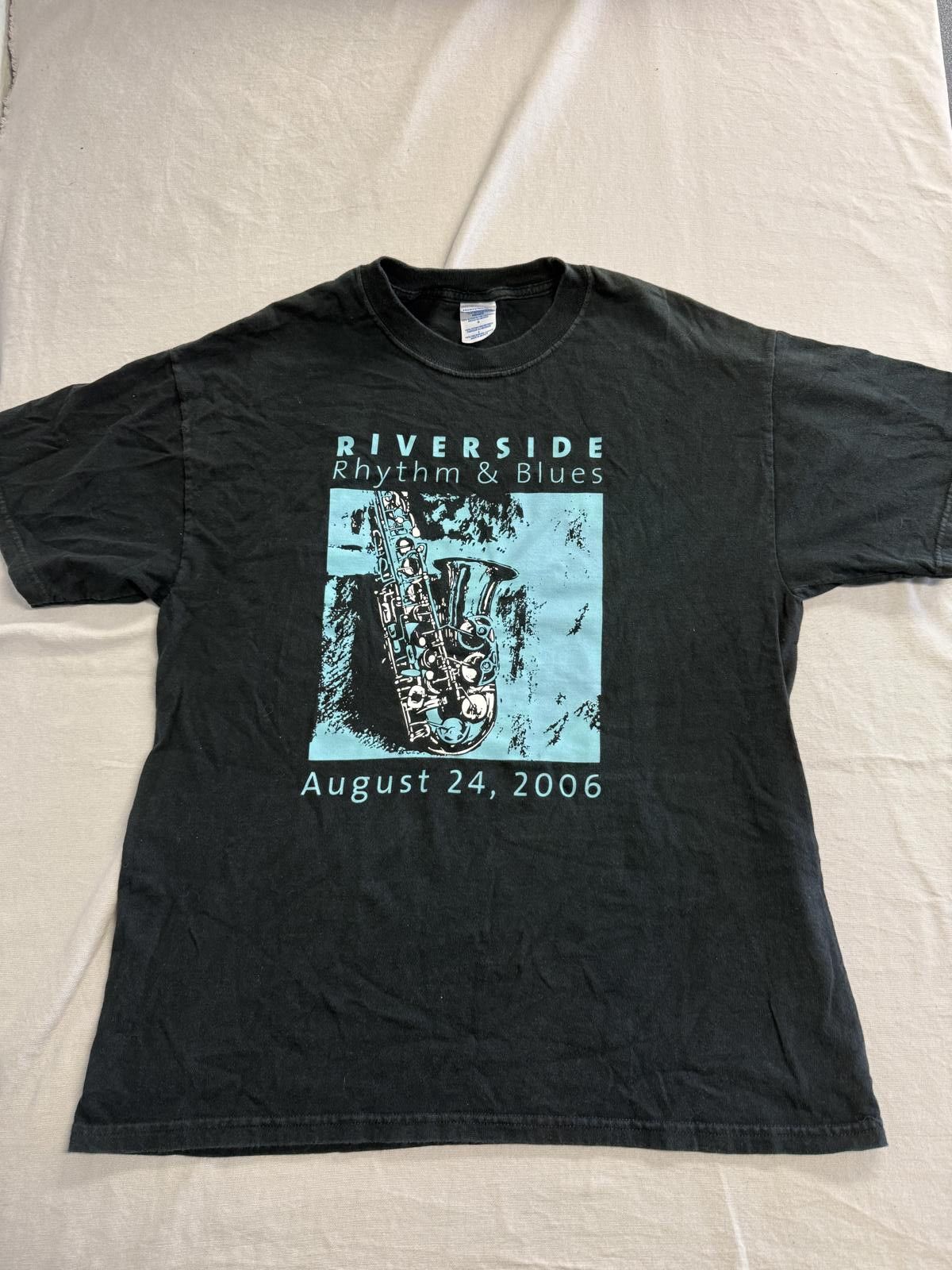 Designer Vintage Riverside Rhythm and Blues T-shirt 2006 Saxophone -L Size US L / EU 52-54 / 3 - 1 Thumbnail