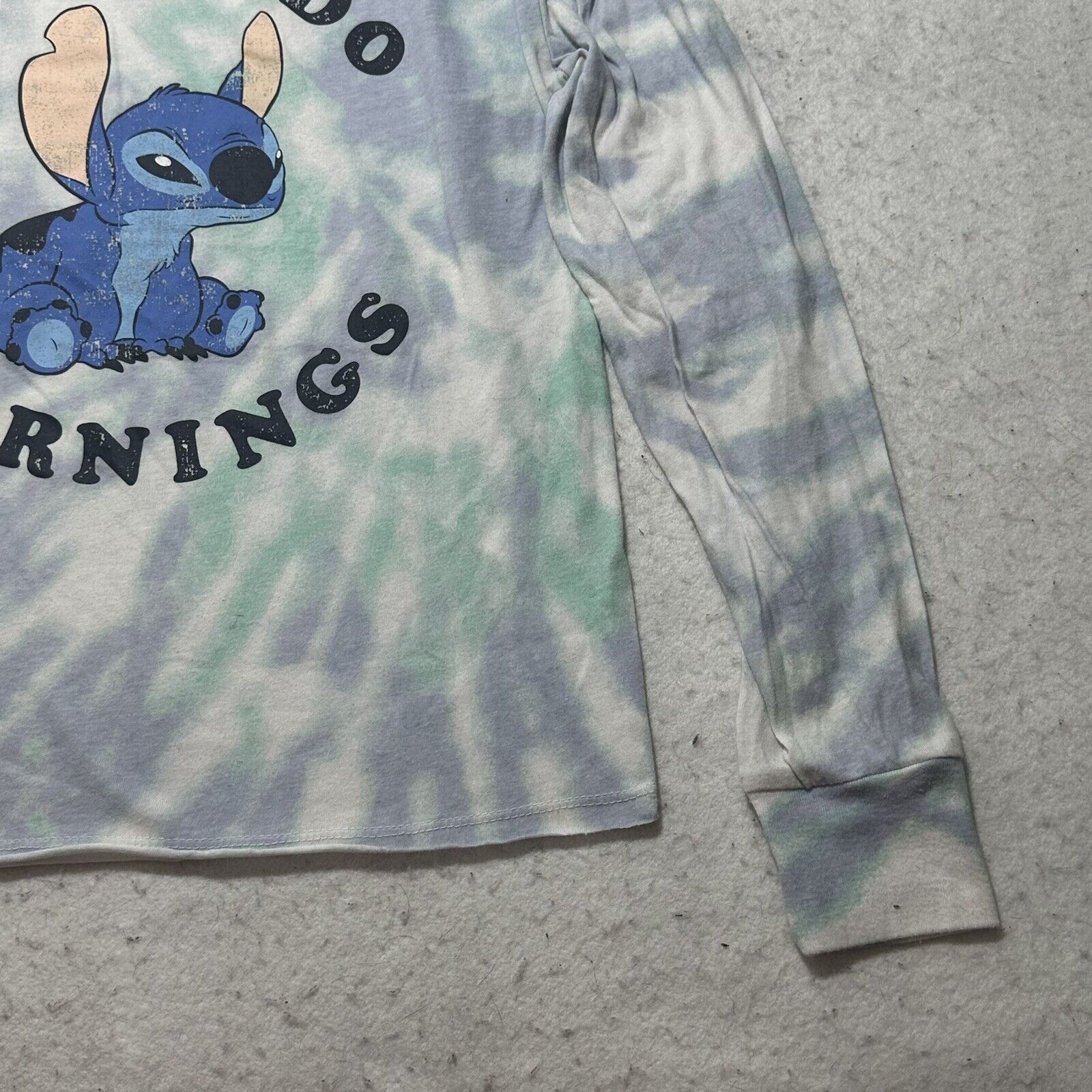 Disney Disney Lilo & Stitch XS Blue Tie-Dye Graphic T Shirt Size XS / US 0-2 / IT 36-38 - 2 Thumbnail