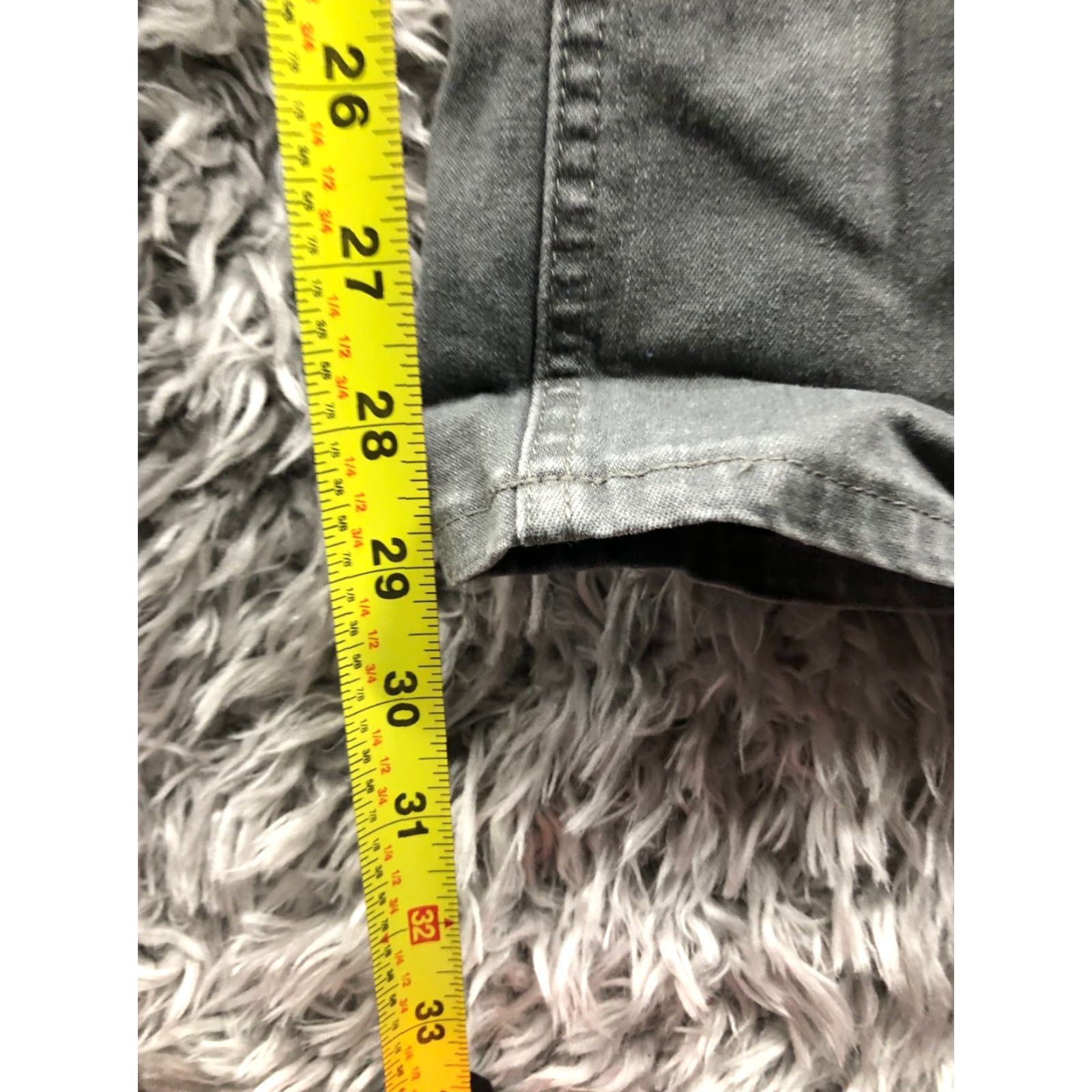 Lee Lee Jeans Grey Denim Size 16 Womens High Rise Straight 5-Pocket Zip Button Belt Loops Regular Inseam 30in Dark Wash Utility Size 38" / US 16 / IT 52 - 3 Thumbnail