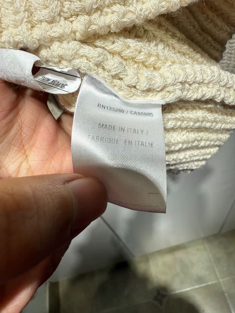 Thom Browne Thom Browne White wool sweater in beige Size US L / EU 52-54 / 3 - 5 Thumbnail