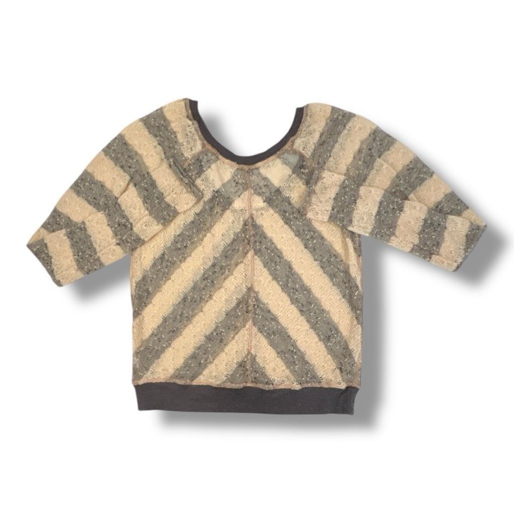 Free People We The Free Striped Sheer Lightweight Top Size Large Size L / US 10 / IT 46 - 4 Thumbnail