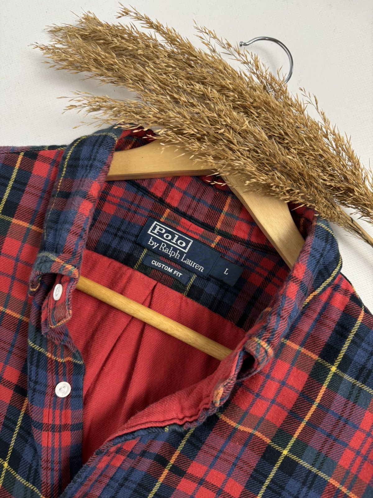 Ralph Lauren × Vintage Vintage 90’s Ralph Lauren Flannel Heavy Stripe Shirt Size US L / EU 52-54 / 3 - 10 Thumbnail