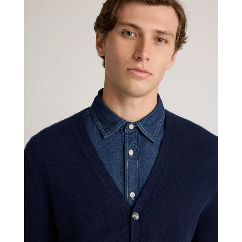 Quince Quince Mongolian Cashmere Cardigan Sweater Navy L NWT Size US L / EU 52-54 / 3 - 6 Thumbnail