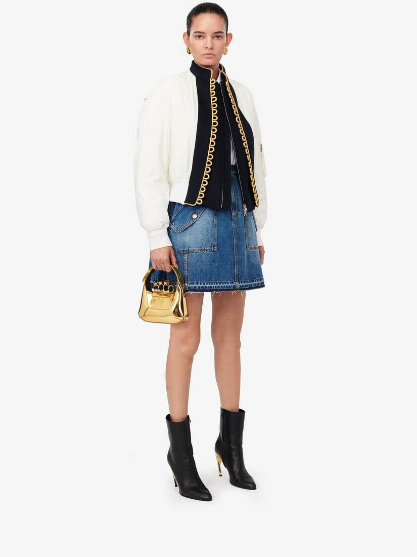 Alexander McQueen o1w1db10925 Size: OS/The Jewelled Hobo Mini Bag in Golden Size ONE SIZE - 6 Thumbnail