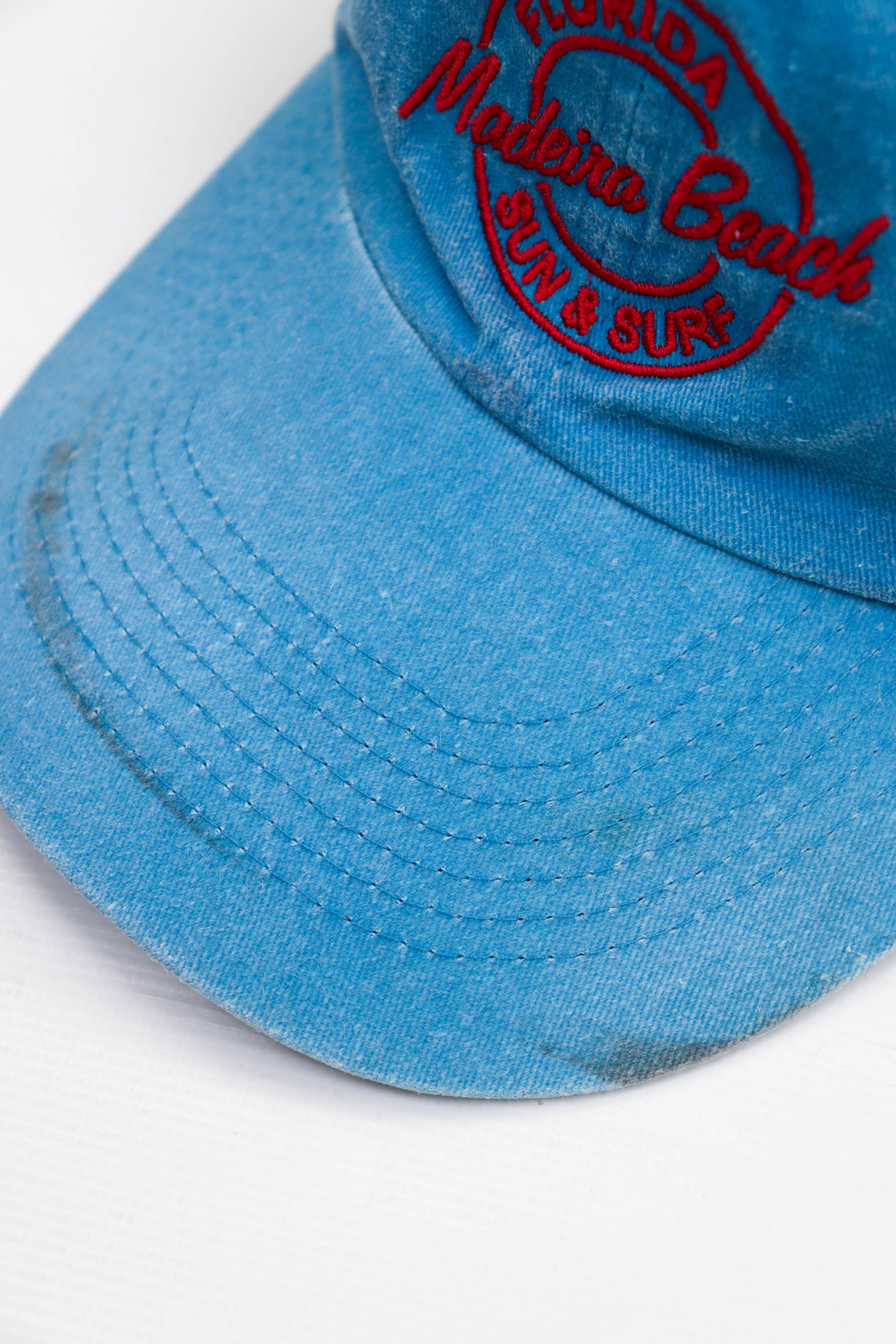 Other Vintage Sun Faded Blue Madeira Beach FLORIDA Logo Cap Size ONE SIZE - 9 Thumbnail