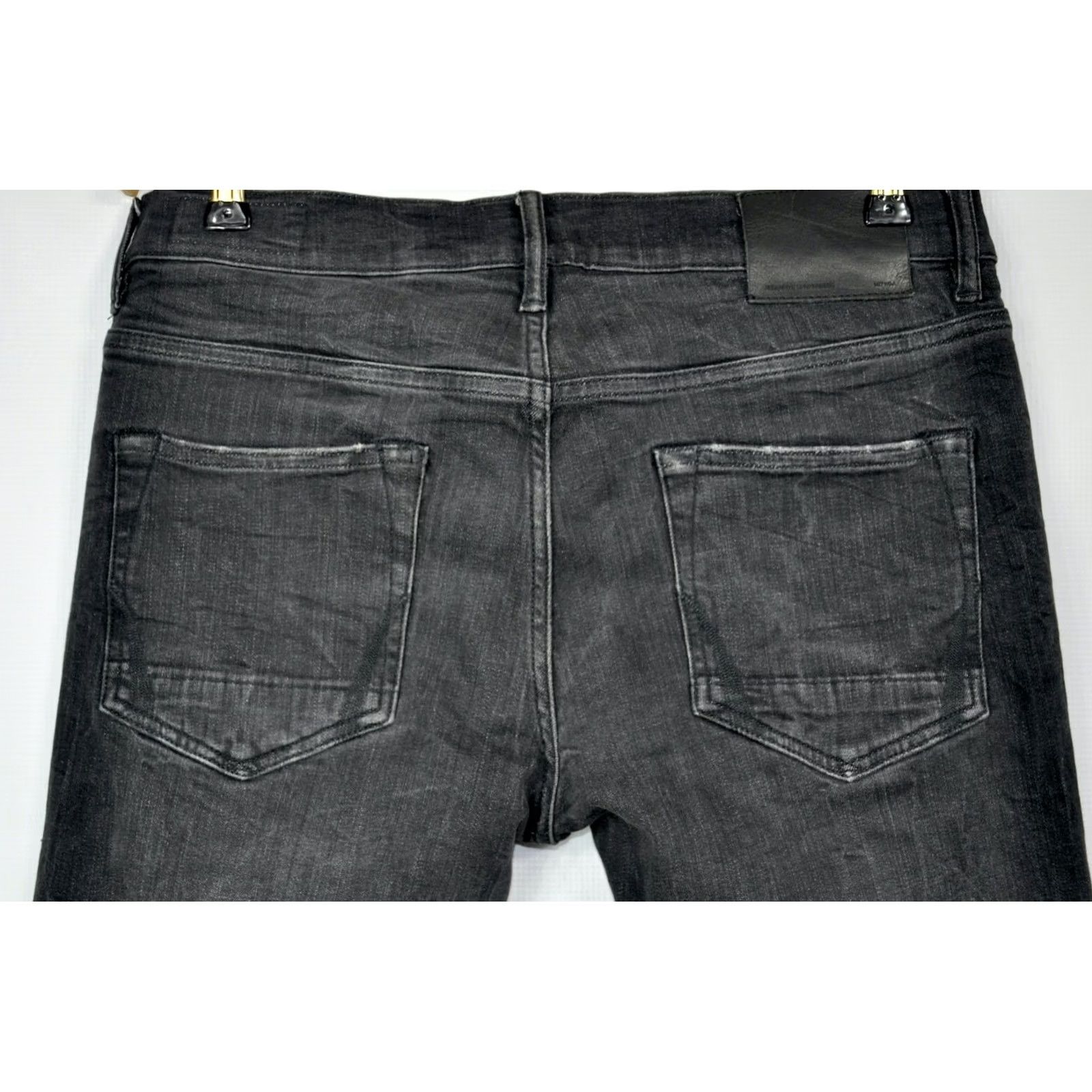 Allsaints AllSaints Print Cigarette Skinny Jeans Men 32 Black 98%Cotton 2%Elastane Slim Stretch Denim Vintage N/A N/A Size US 32 / EU 48 - 4 Thumbnail