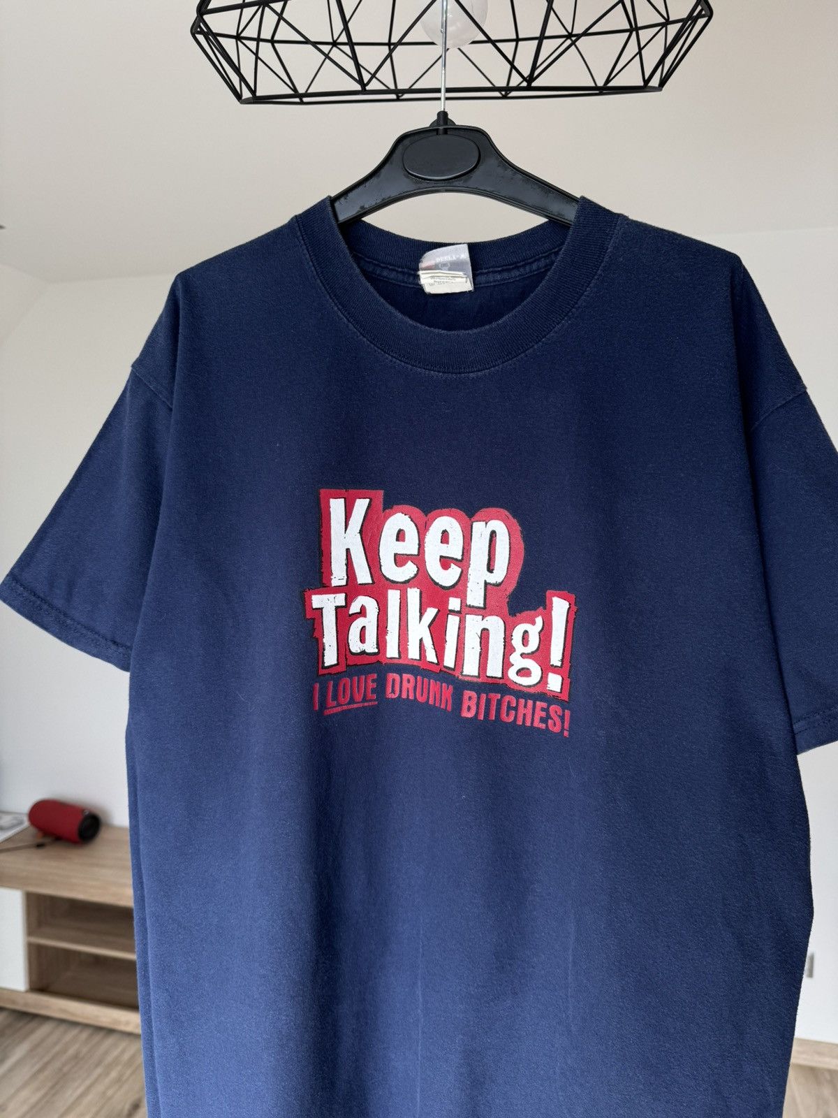Vintage Vintage "I love drunk Bitches" Funny Humor y2k tees navy Size US L / EU 52-54 / 3 - 2 Thumbnail