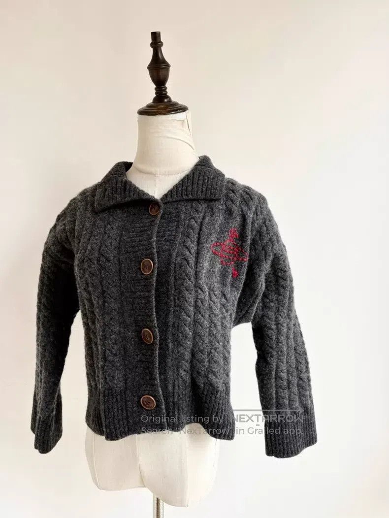 Vivienne Westwood Vivienne Westwood size 00 Large Saturn Embroidered Gray Lin Size XXS / US 00 / IT 34 - 2 Thumbnail