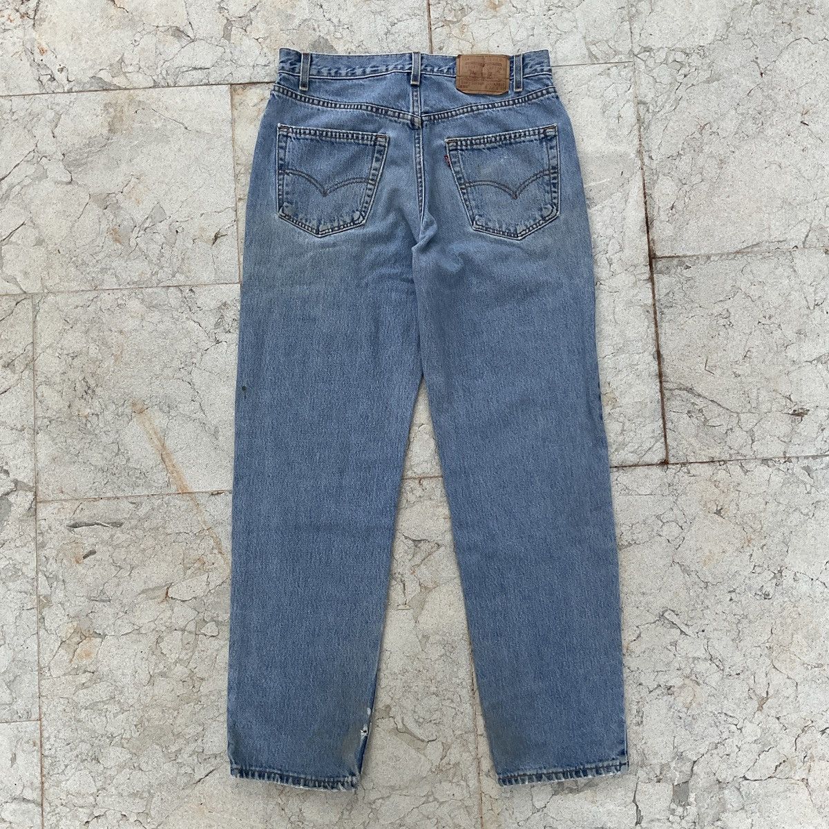 Levi's Vintage Distressed 90s Levi’s 550 Made In USA Denim Pants Size US 33 - 12 Thumbnail