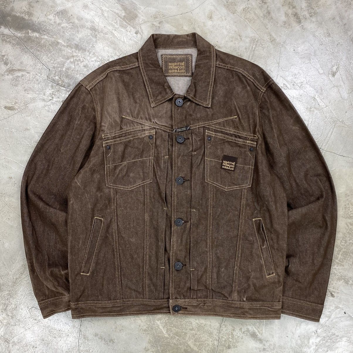 Marithe + Francois Girbaud Denim Trucker Jacket Size US L / EU 52-54 / 3 - 1 Thumbnail