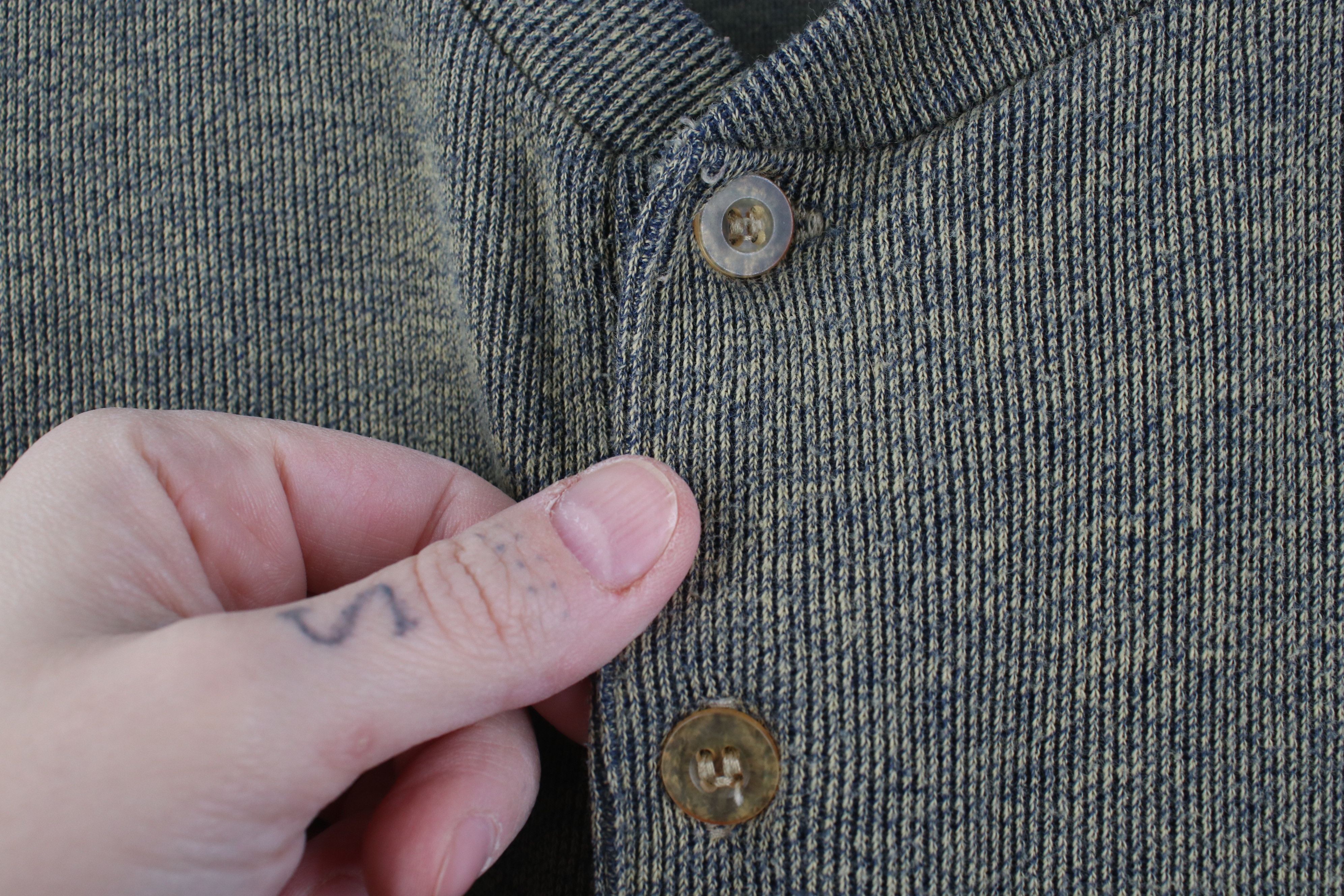 Vintage Vintage 90s Streetwear Ribbed Long Sleeve Henley T-Shirt Size US XXL / EU 58 / 5 - 4 Thumbnail