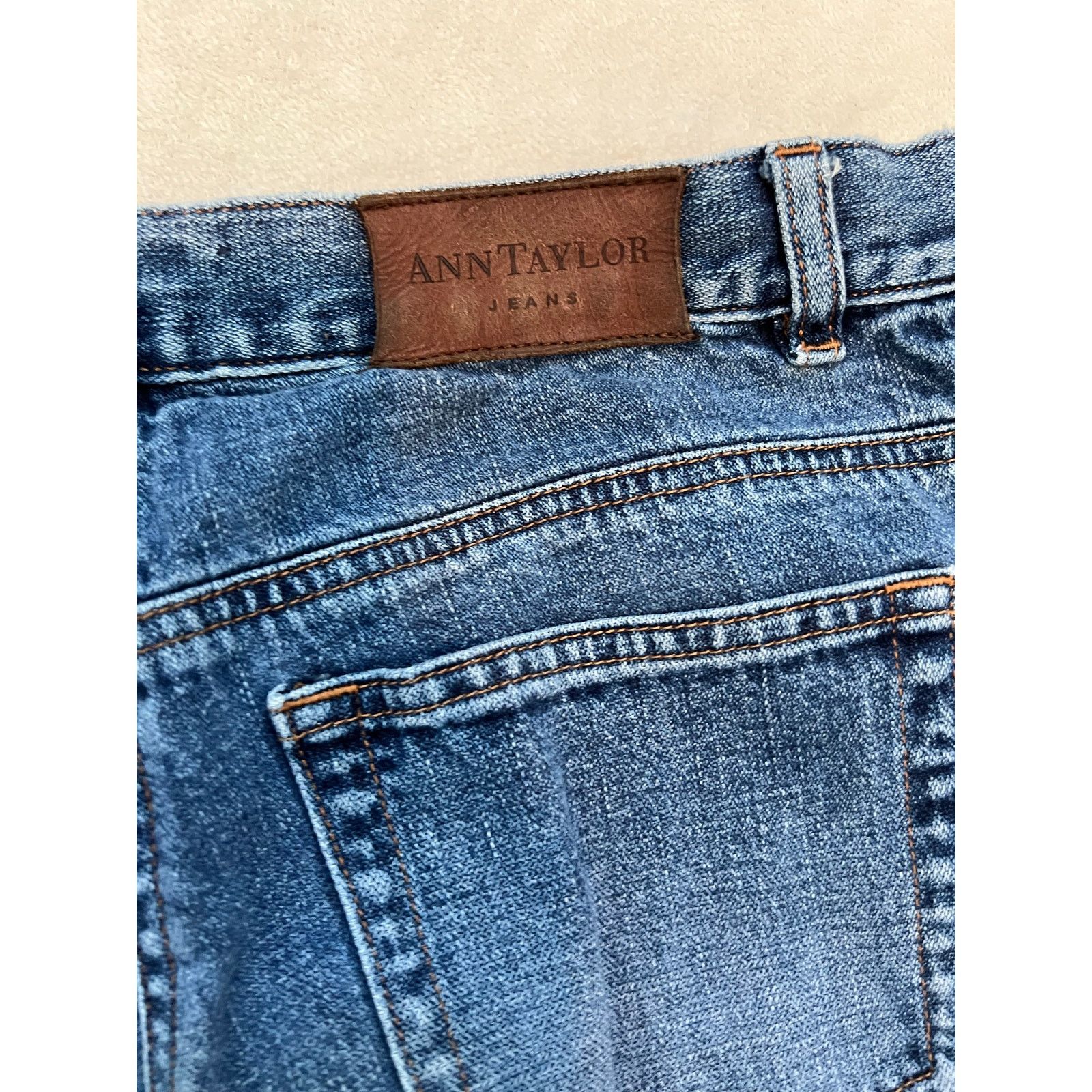 Ann Taylor Ann Taylor Jeans Straight Leg High Rise Denim Jeans Slim 10A Size 32" / US 10 / IT 46 - 5 Thumbnail