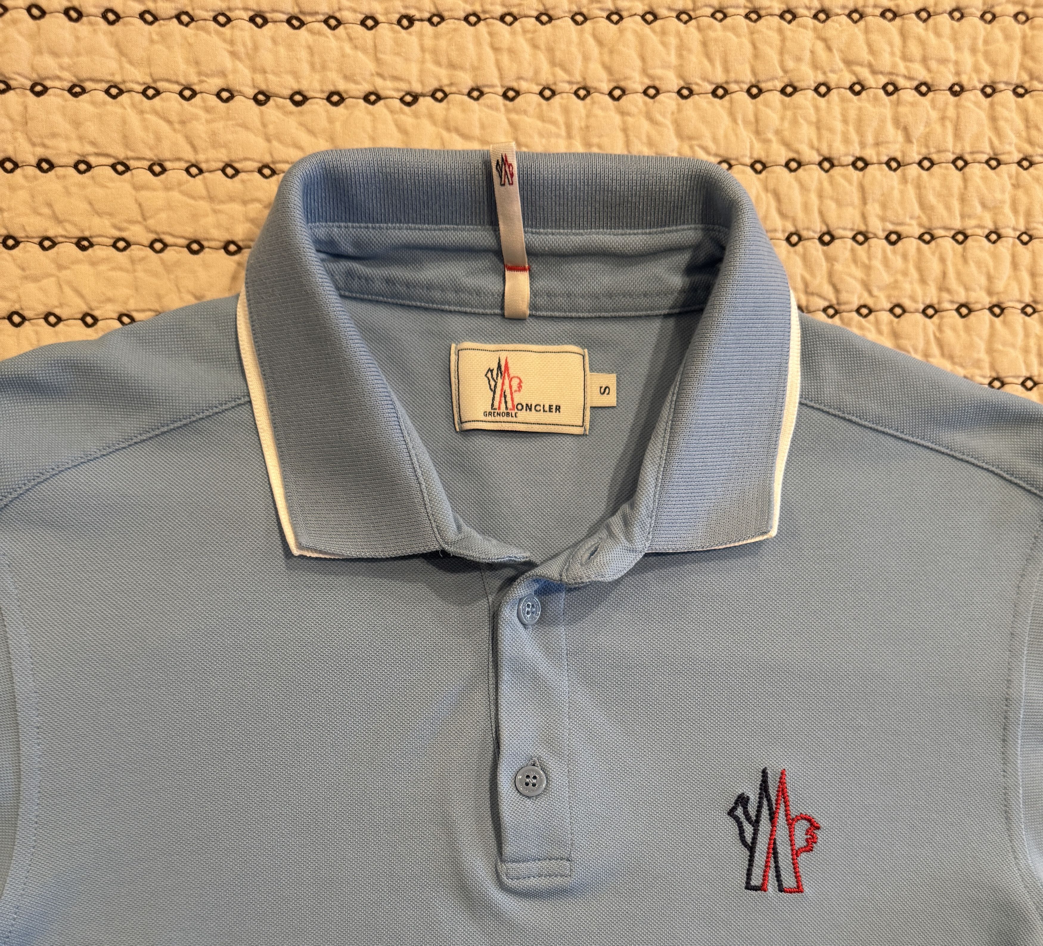 Moncler VINTAGE MONCLER POLO LIGHT BLUE SZ SMALL Size US S / EU 44-46 / 1 - 3 Thumbnail