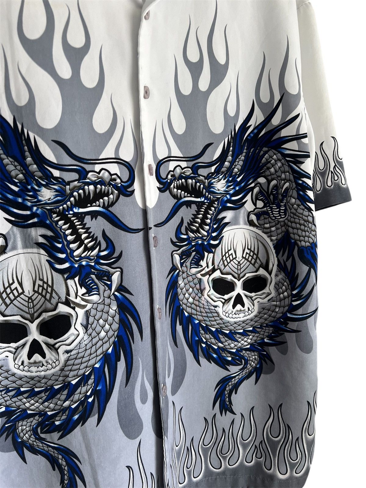 Vintage Y2K Tribal Dragon Skull Shirt Size US M / EU 48-50 / 2 - 3 Thumbnail