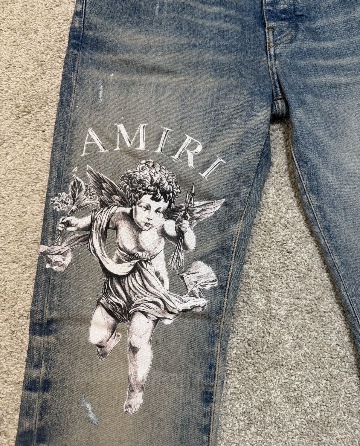 Amiri Amiri Cherub Angel Denim Jeans Size US 33 - 3 Thumbnail