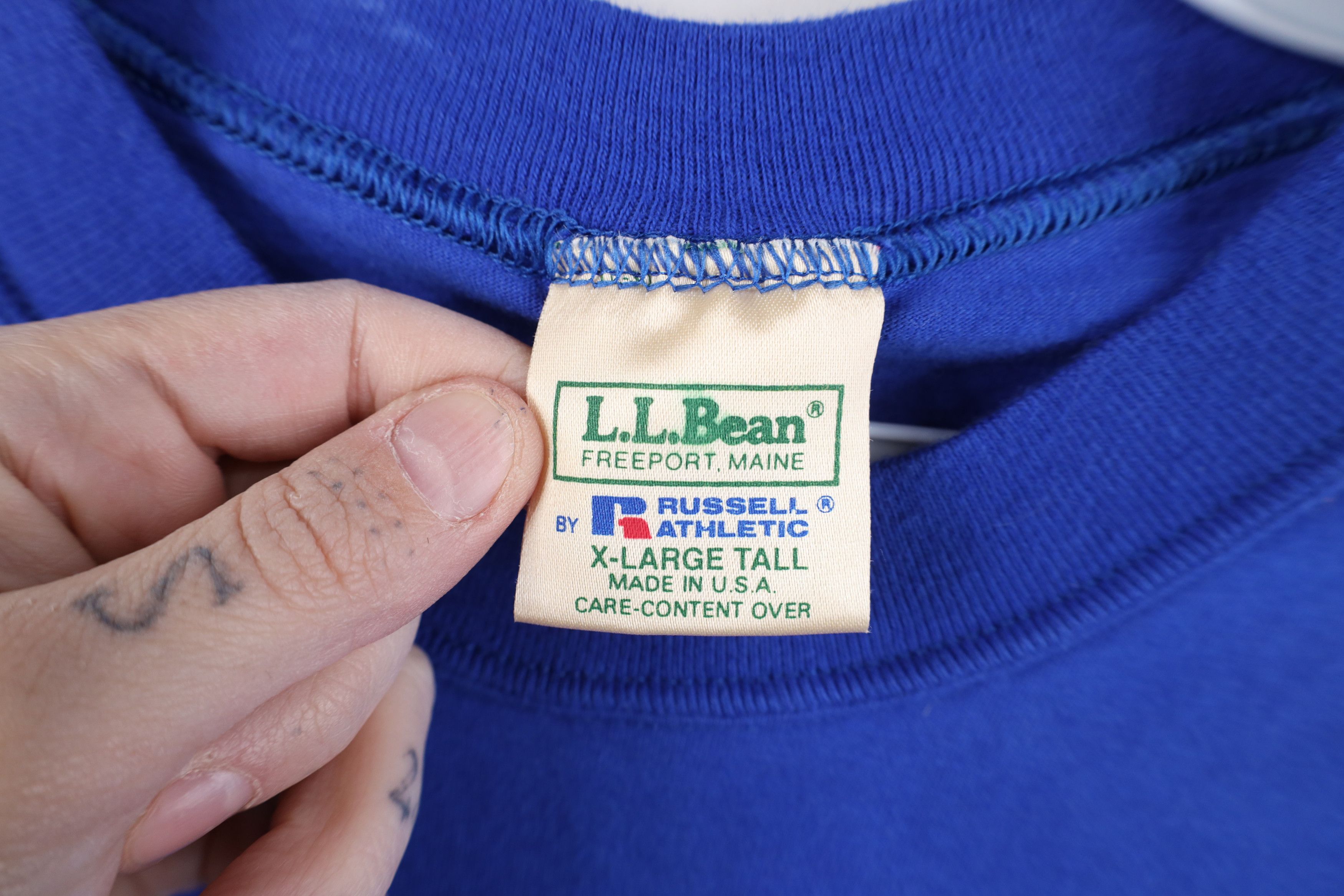 L.L. Bean Vintage 90s LL Bean x Russell Athletic T-Shirt Cotton USA Size US XL / EU 56 / 4 - 6 Thumbnail