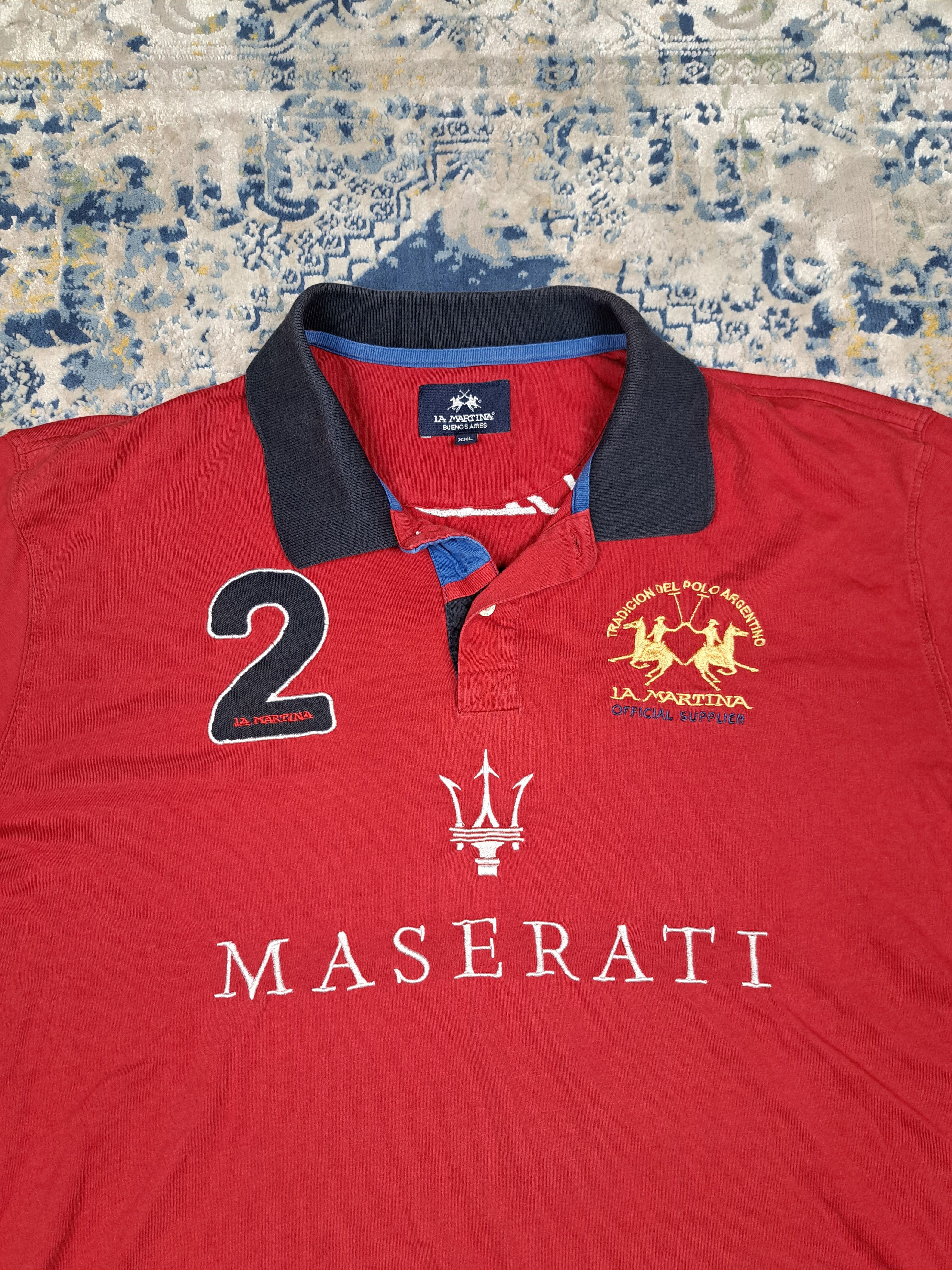 La Martina La Martina Maserati y2k Polo Shirt Luxury Car Drip Drain Size US XXL / EU 58 / 5 - 2 Thumbnail