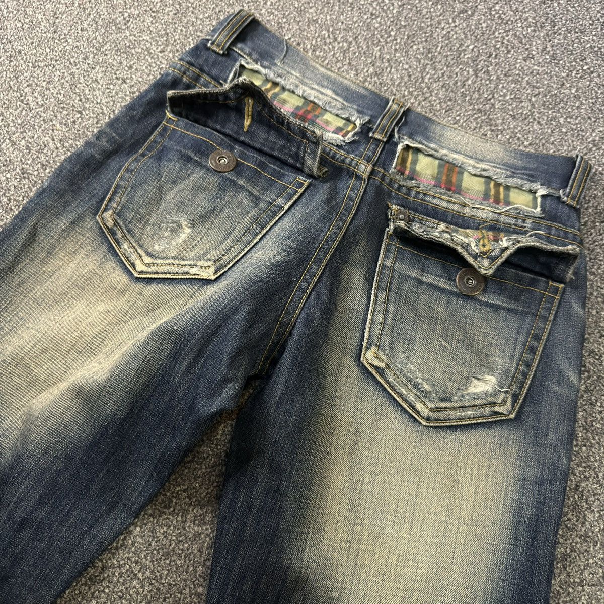 If Six Was Nine Y2k Attemp ConyCuny Boy Distressed Whisker Denim Size US 32 / EU 48 - 9 Thumbnail