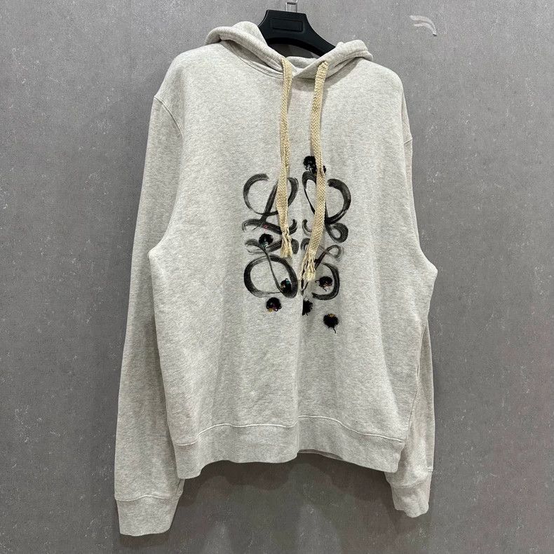 Loewe Loewe Logo cotton hooded tucked in long sleeve hoodie Size XXL / US 16-18 / IT 52-54 - 3 Thumbnail