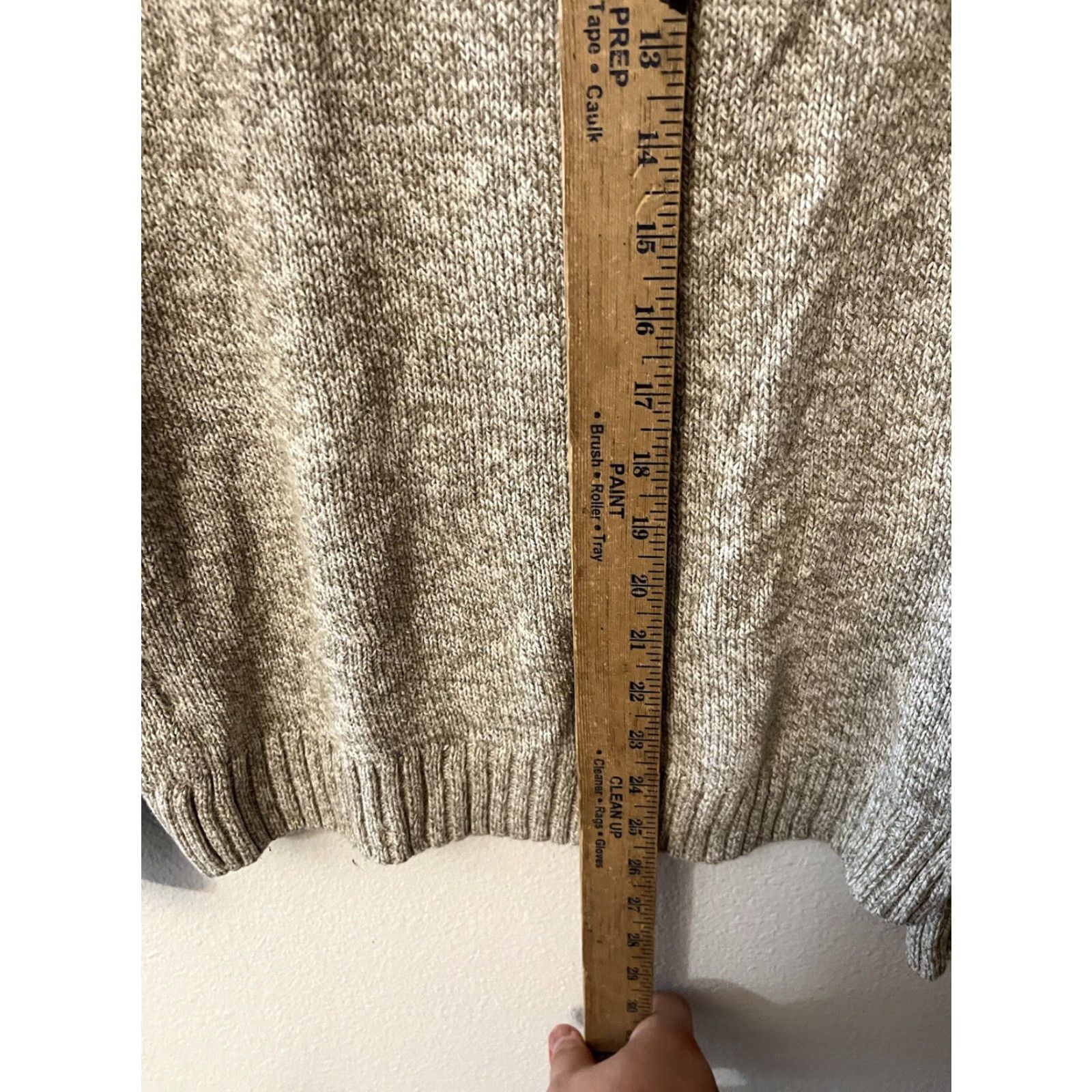 Vintage Method Sweater Men’s M Gray 1/4 Zip Mock Neck Cotton Blend Knit Pullover Size US M / EU 48-50 / 2 - 4 Thumbnail