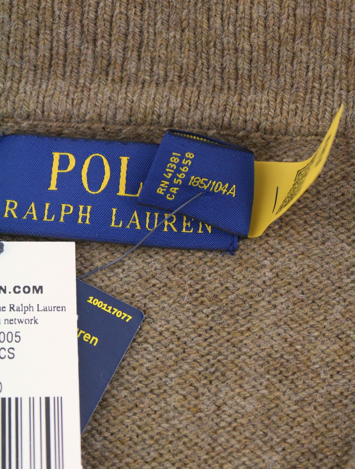 Ralph Lauren BROWN XL Wool Blend Polo Neck Pullover 86932 Size US XL / EU 56 / 4 - 7 Thumbnail