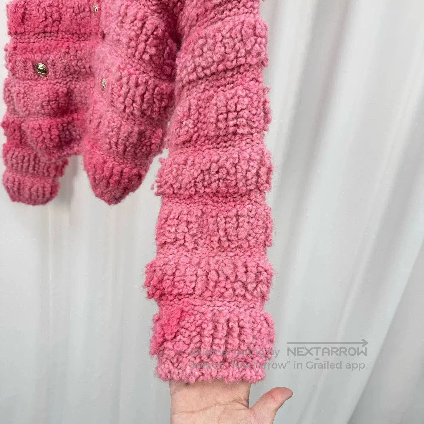 Chanel pink flamingo teddy knit jacket by chanel. Size US M / EU 48-50 / 2 - 4 Thumbnail
