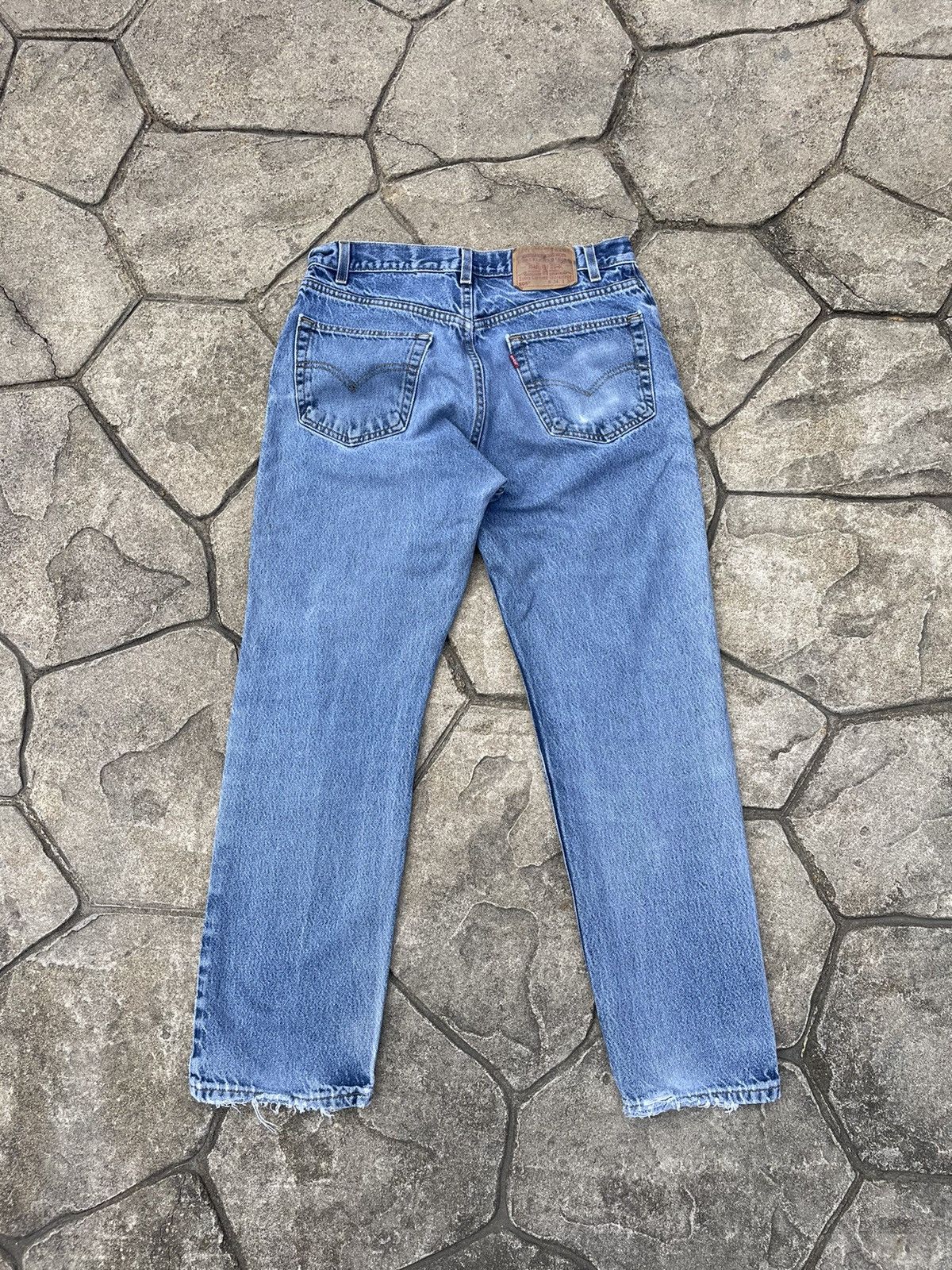 Levi's × Vintage Vintage 90s Levi 505 Distressed Blue Jeans Size US 34 / EU 50 - 5 Thumbnail