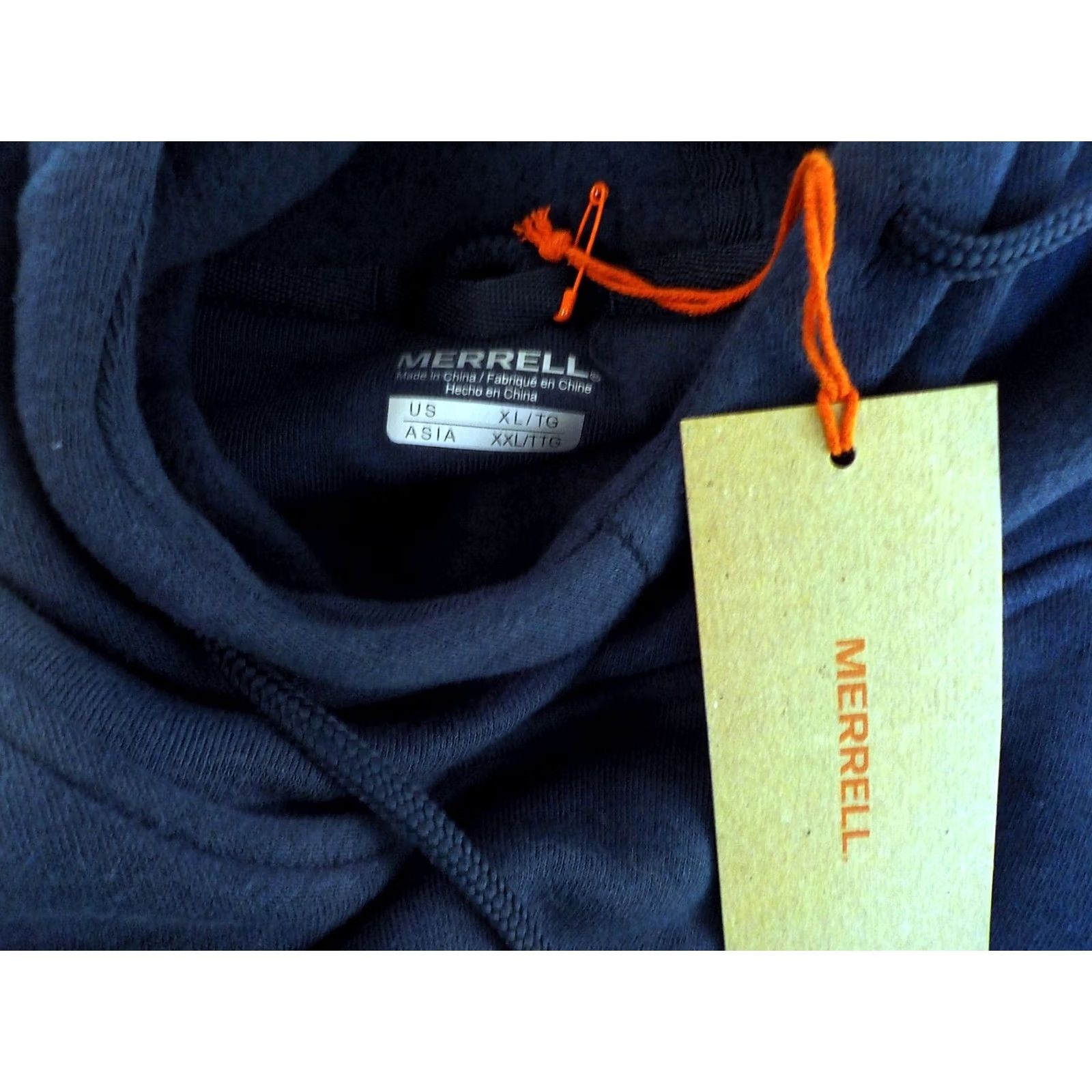 Merrell MERRELL Women Pullover Hoodie "Outdoors & Chill" Blue Kangaroo Pocket XL NWT Sweatshirt Hoodie Shirt Size XL / US 12-14 / IT 48-50 - 5 Thumbnail