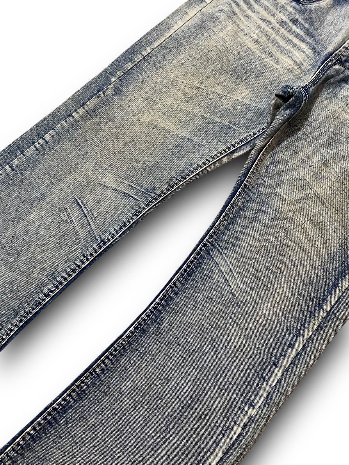 If Six Was Nine FLARE Black Skeleton Stone Wash Studded Cross Bootcut Denim Size US 34 / EU 50 - 4 Thumbnail