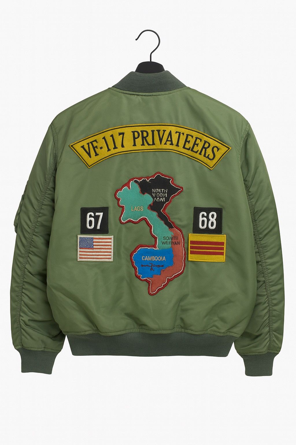 Avirex Avirex LTD VF-117 Privateers Vietnam Map MA-1 Bomber Jacket Size US M / EU 48-50 / 2 - 1 Thumbnail