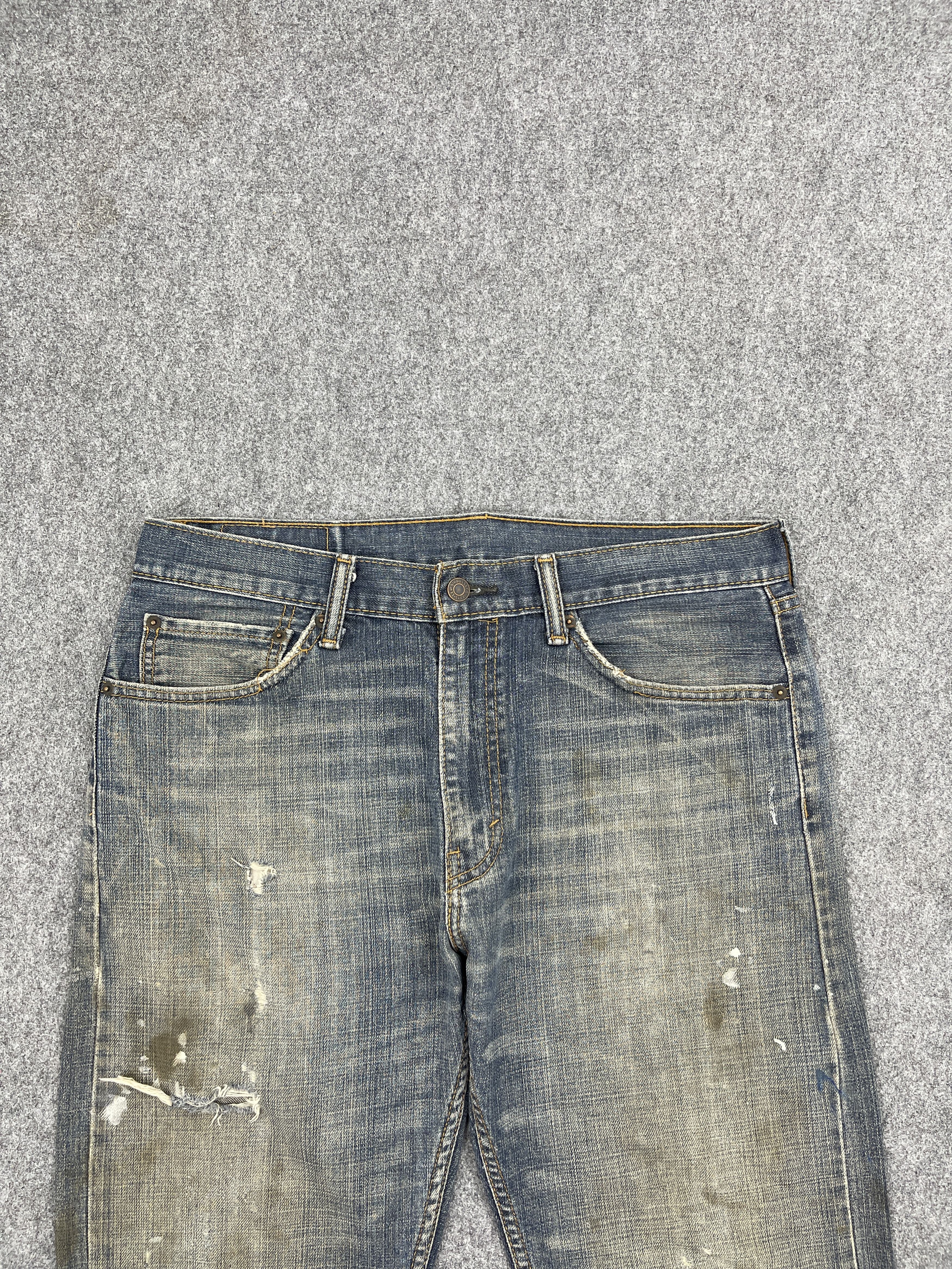 Levi's × Vintage Distressed Faded Blue Vintage Levis 505 Jeans DP2563 Size US 33 - 2 Thumbnail