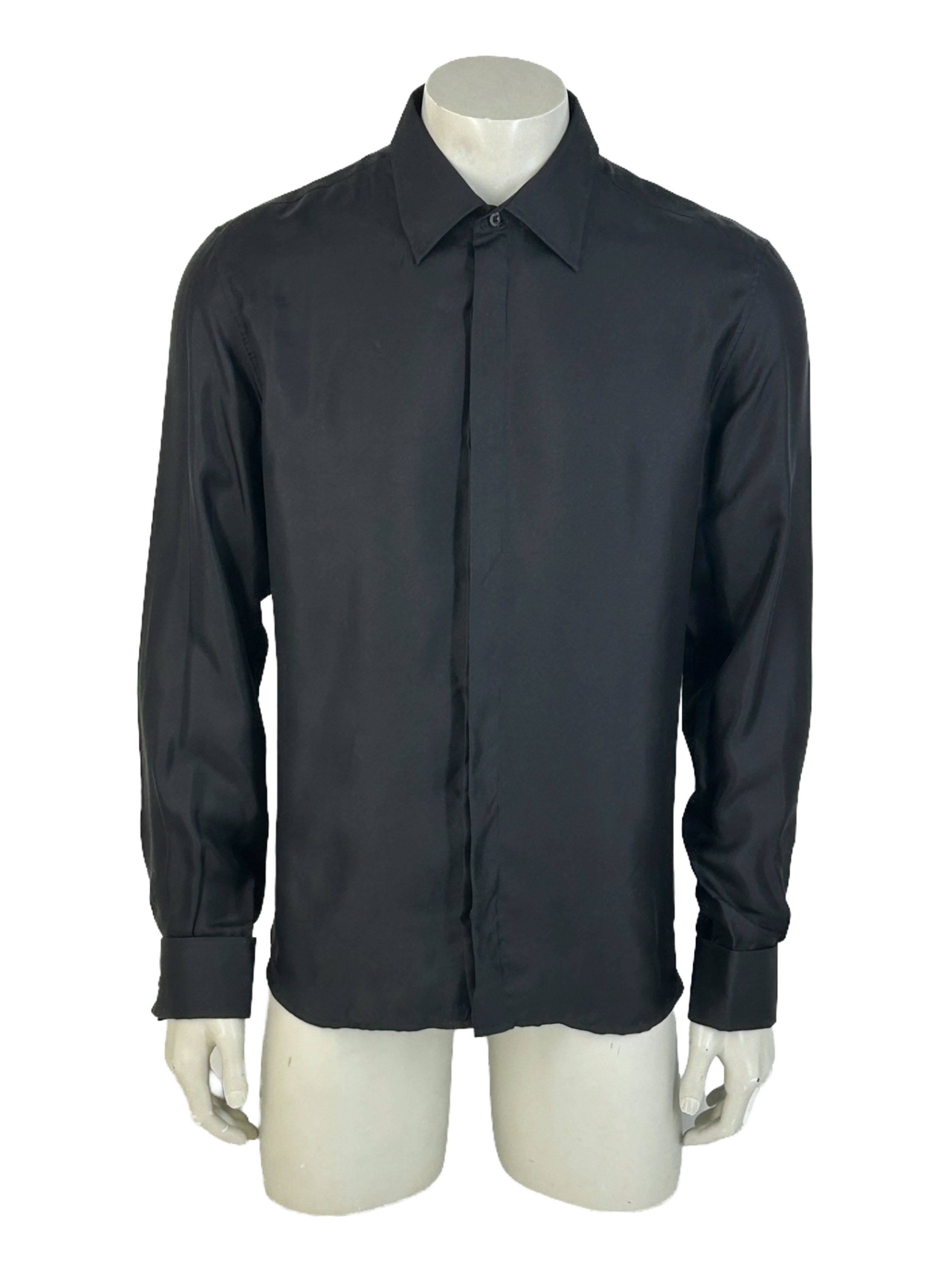 Fendi FENDI BLACK SILK SHIRT SIZE 43 Size US XXL / EU 58 / 5 - 1 Thumbnail