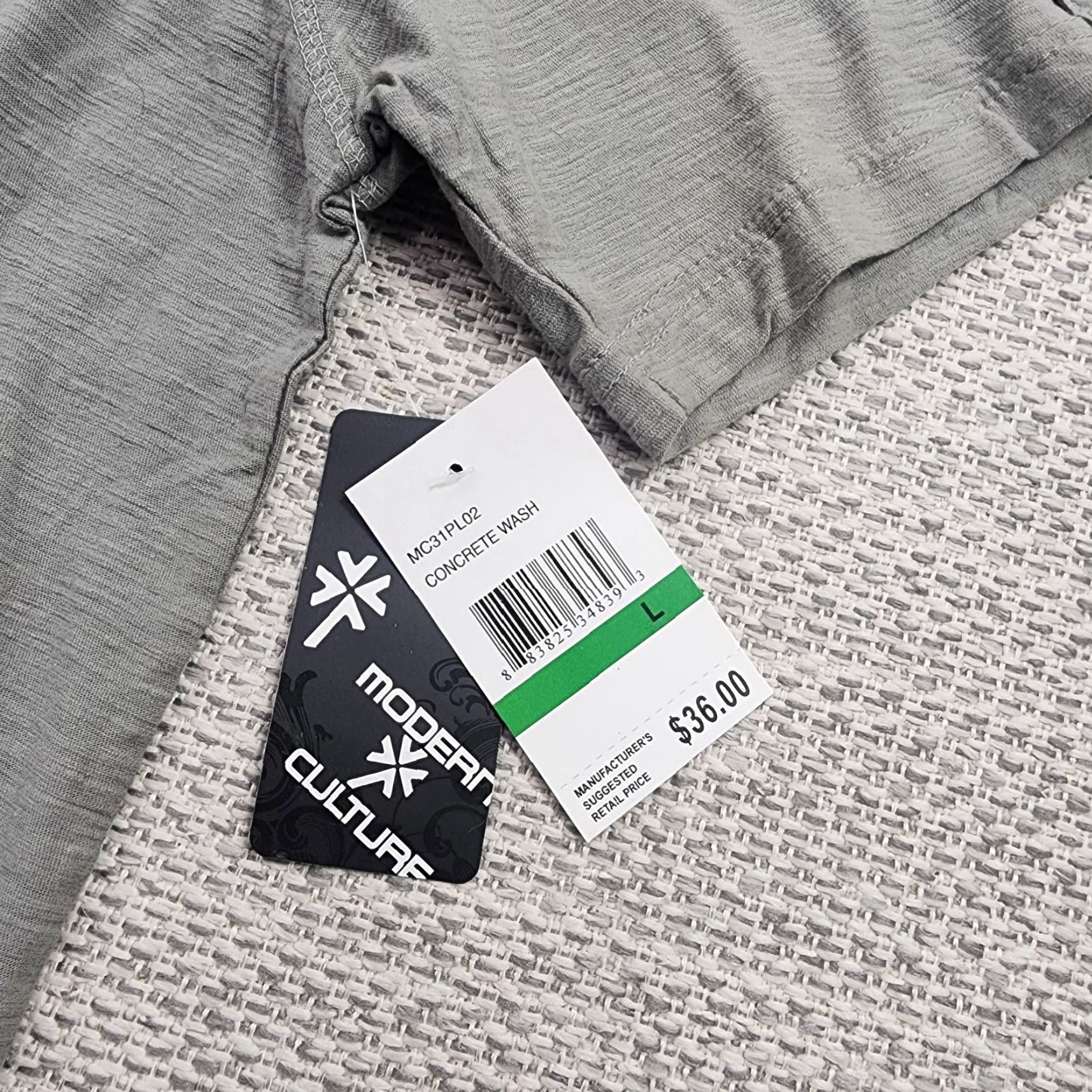 Vintage Modern Culture Polo Shirt Mens L Gray Concrete Wash Pocket Button Casual New Size US L / EU 52-54 / 3 - 5 Thumbnail