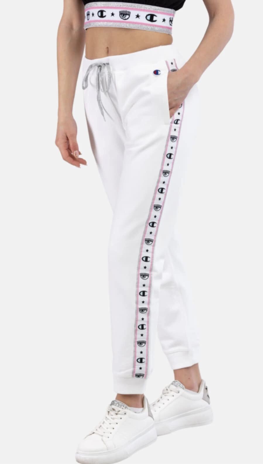 Champion Champion X Chiara Ferragni White Womens Sweatpants Size M Size 32" / US 10 / IT 46 - 1 Thumbnail