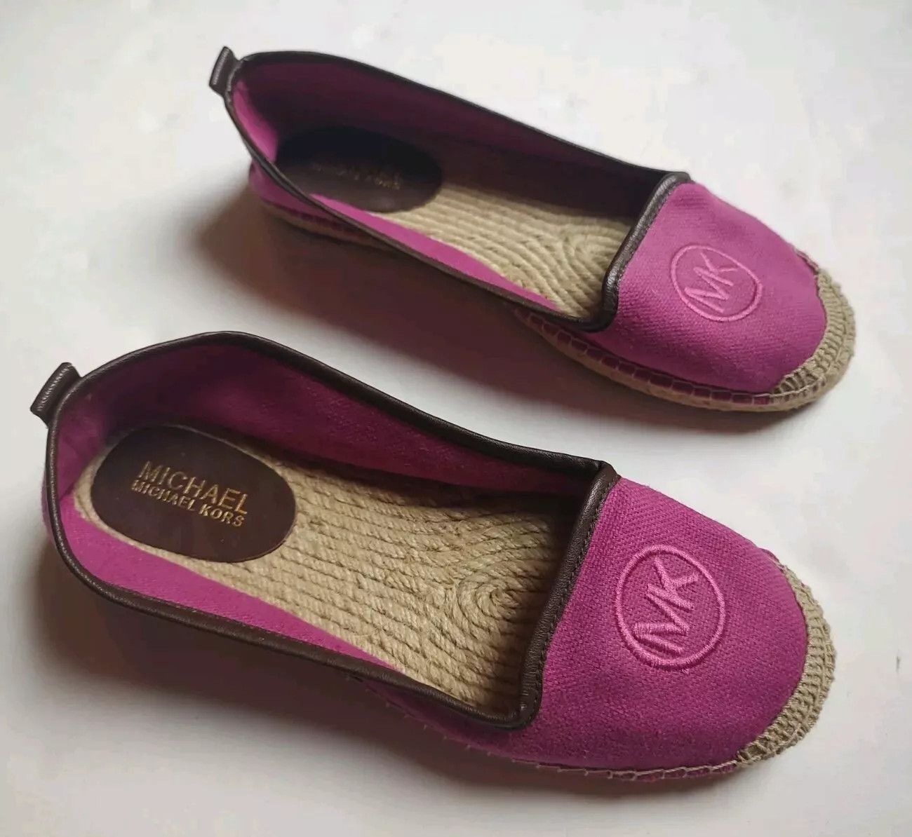Michael Kors Michael Kors KELI Canvas Jute Espadrilles Flats Pink 8 Size US 8 / IT 38 - 2 Thumbnail