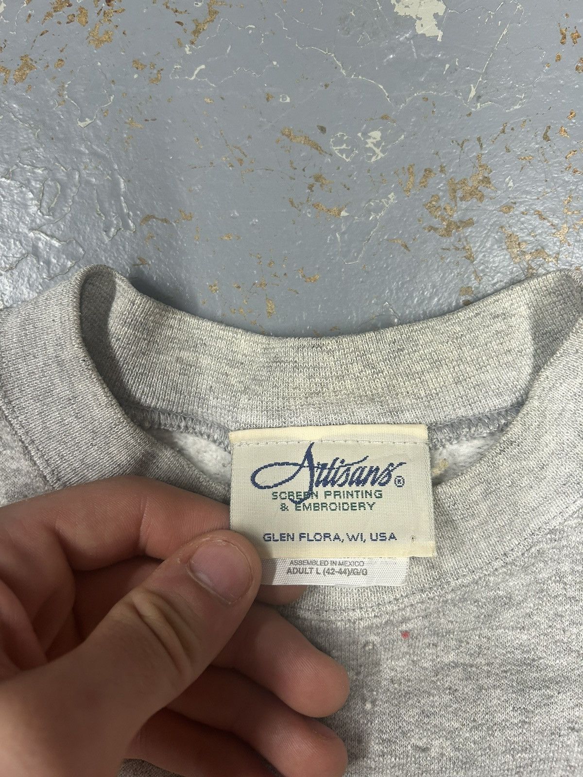 Vintage Crazy Vintage 90s Essential Grey Wisconsin Pullover Crewneck Size US L / EU 52-54 / 3 - 3 Thumbnail