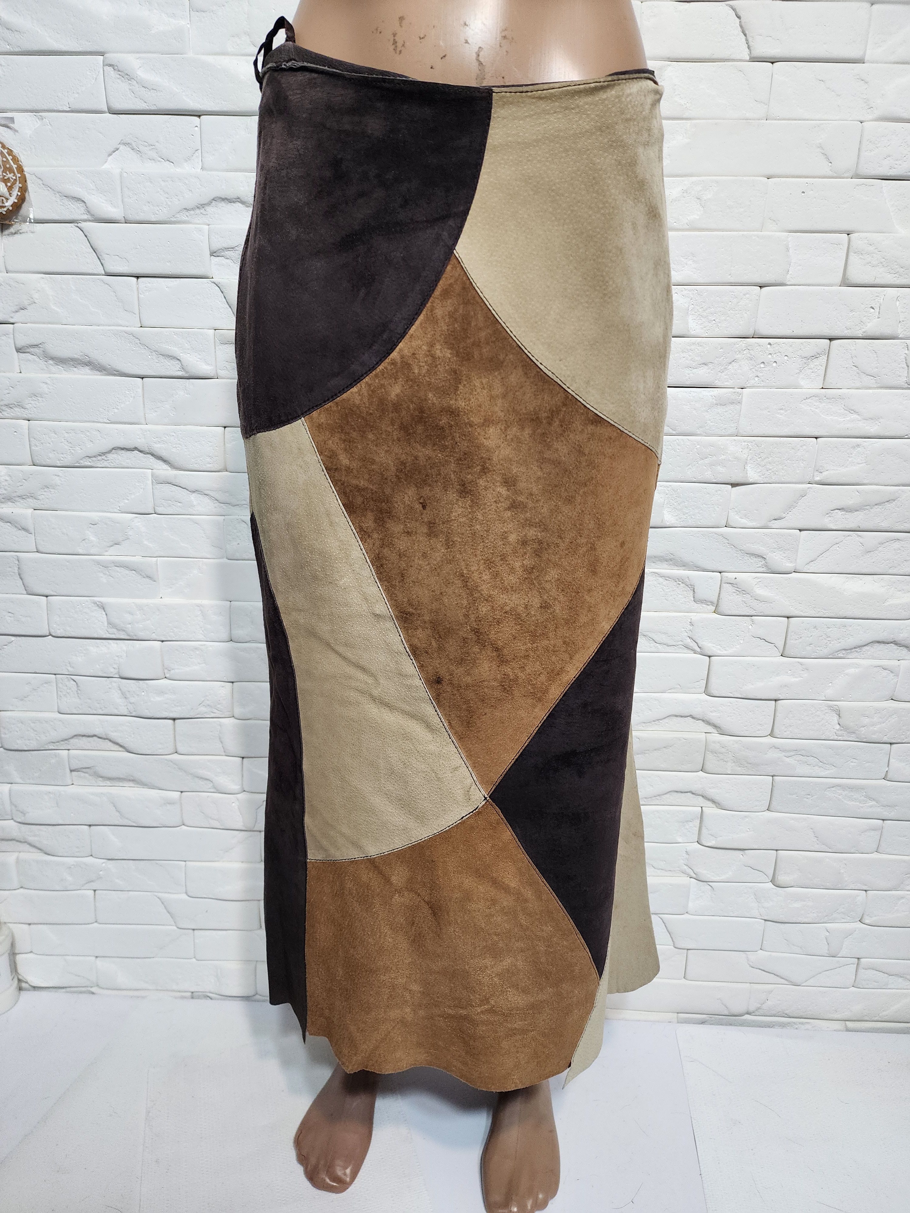 Other Brown Suede Leather Skirt: 30" Waist Size 30" / US 8 / IT 44 - 1 Thumbnail