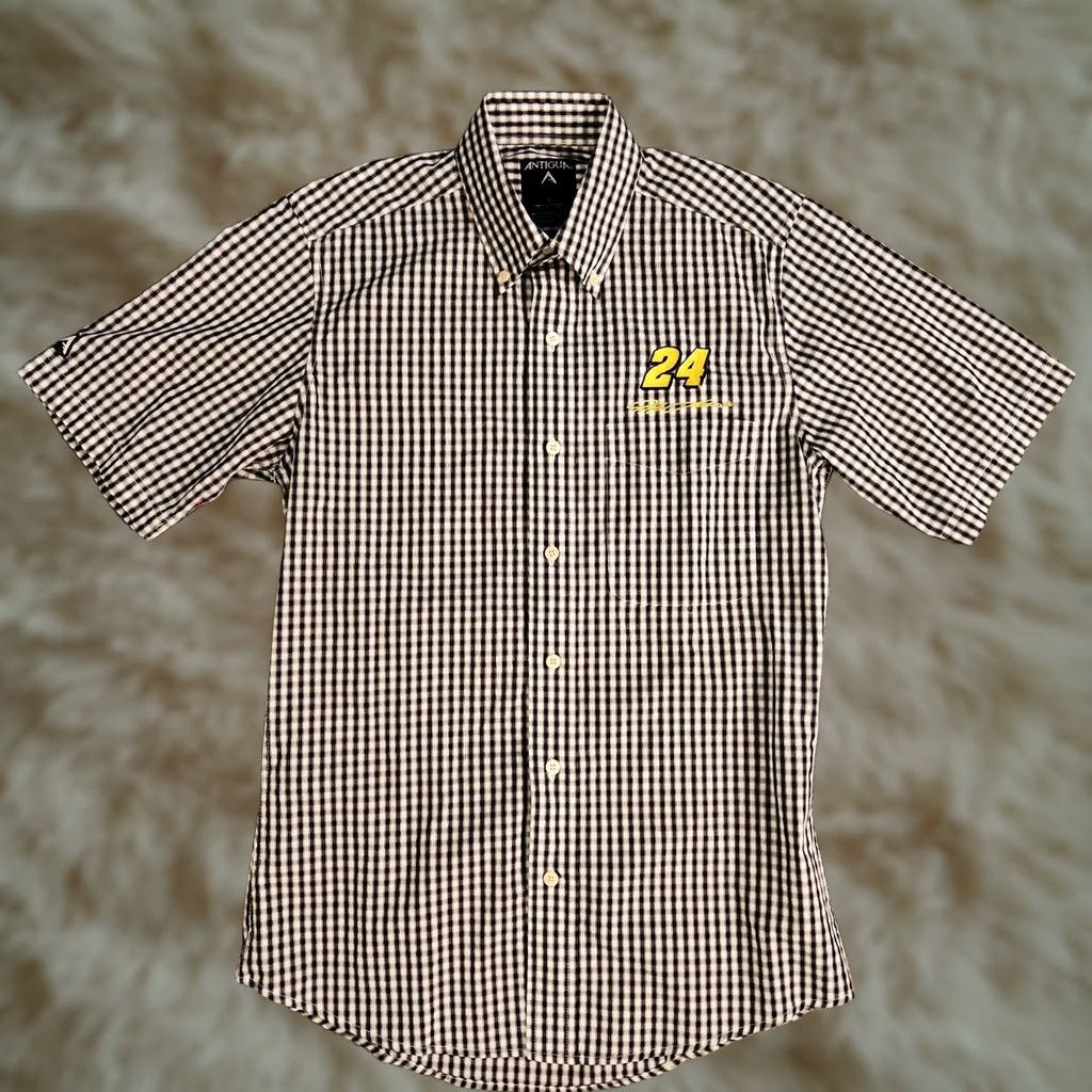 NASCAR VINTAGE Jeff Gordon #24 Antigua Button Shirt Plaid Men's Small Nascar Racing Sign Mens Size US S / EU 44-46 / 1 - 1 Thumbnail