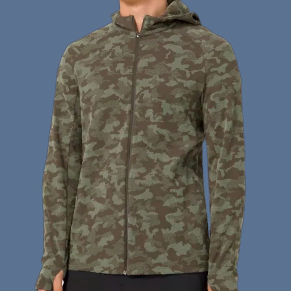 Lululemon Lululemon Hoodie Mens Small Green Campouflage Surge Warm Jacquard Sweatshirt Full Zip Running Size US S / EU 44-46 / 1 - 1 Thumbnail